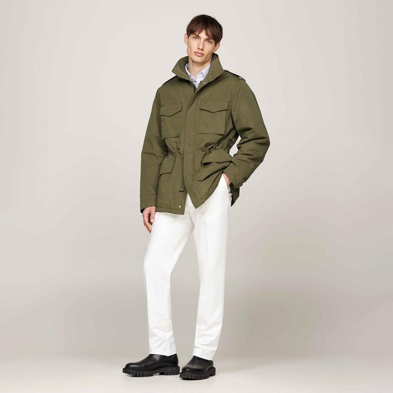 Tommy Hilfiger Erkek Haki Mont