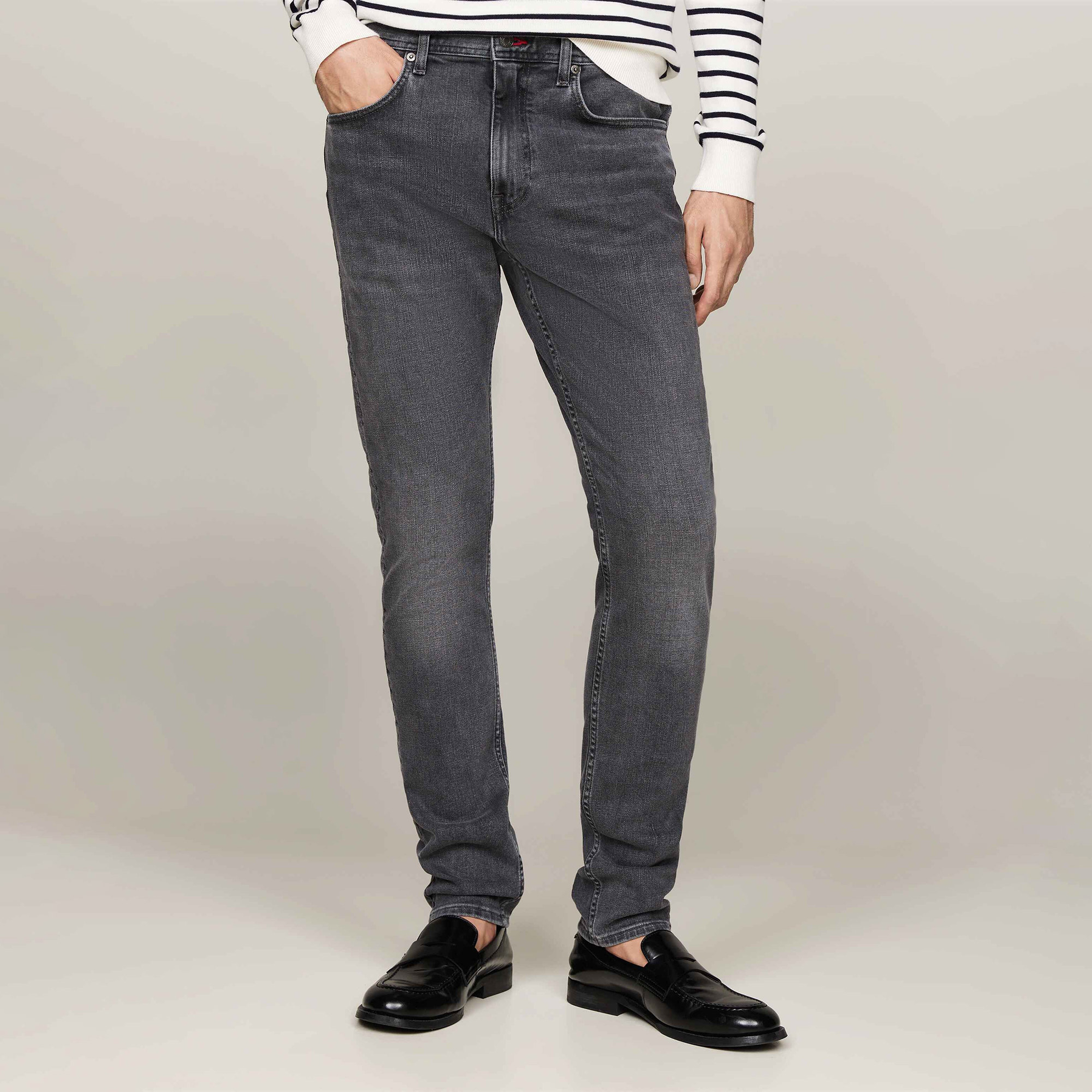 Tommy Hifiger Skinny Fit Erkek Gri Pantolon