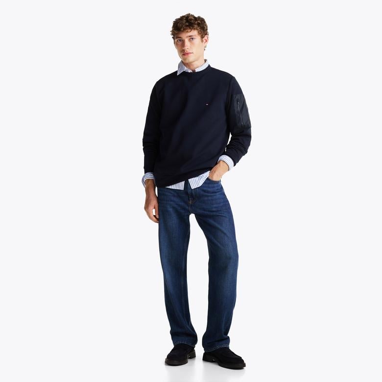 Tommy Hilfiger Erkek Mavi Sweatshirt