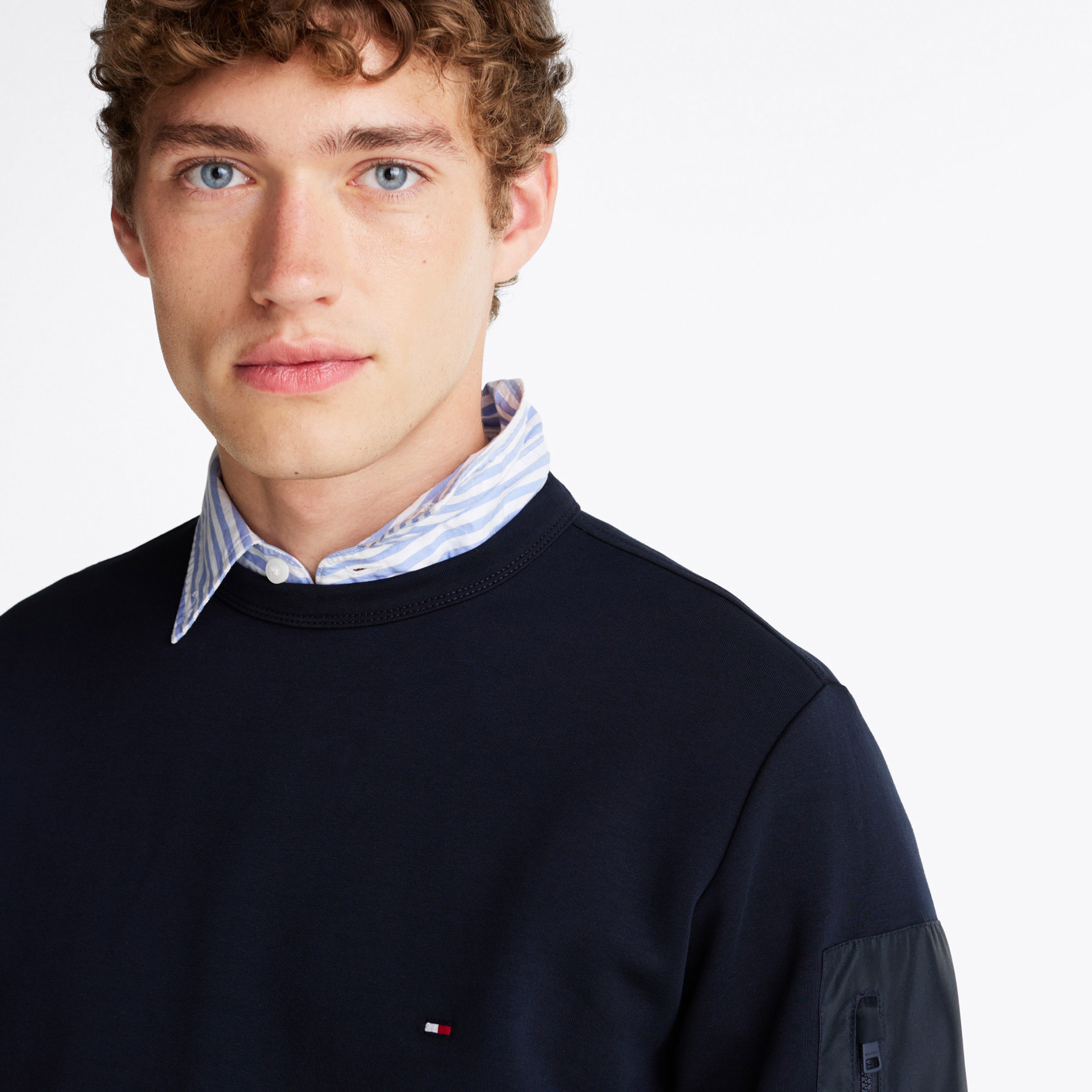 Tommy Hilfiger Erkek Mavi Sweatshirt