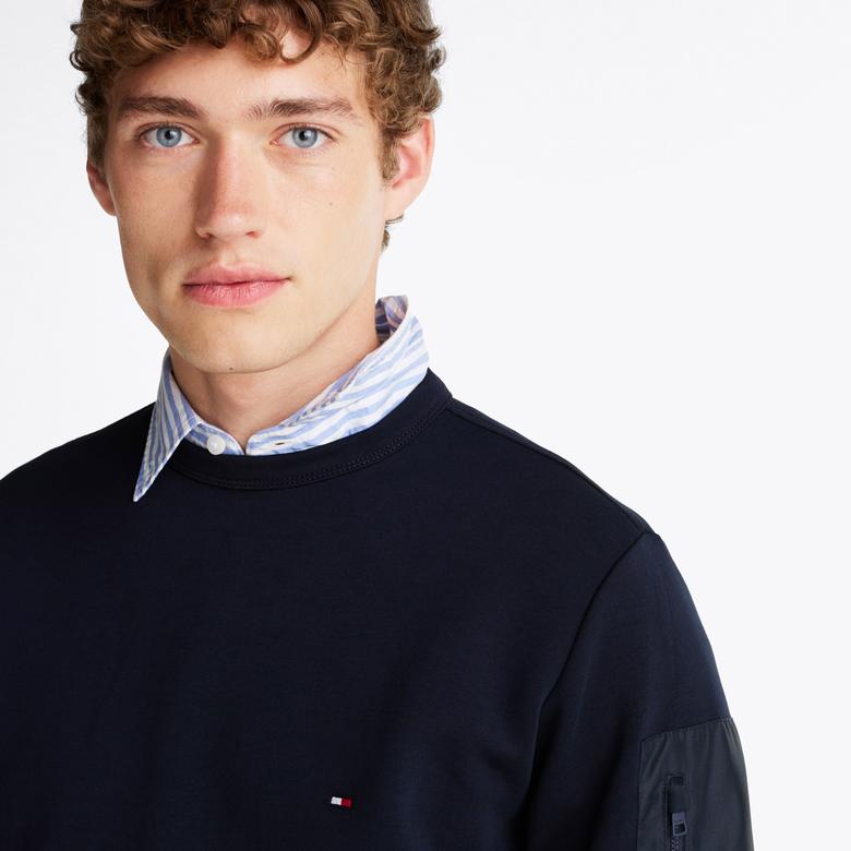 Tommy Hilfiger Erkek Mavi Sweatshirt