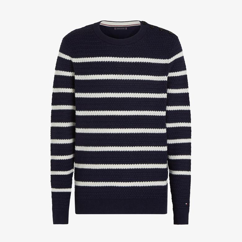 Tommy Hilfiger Erkek Mavi Triko