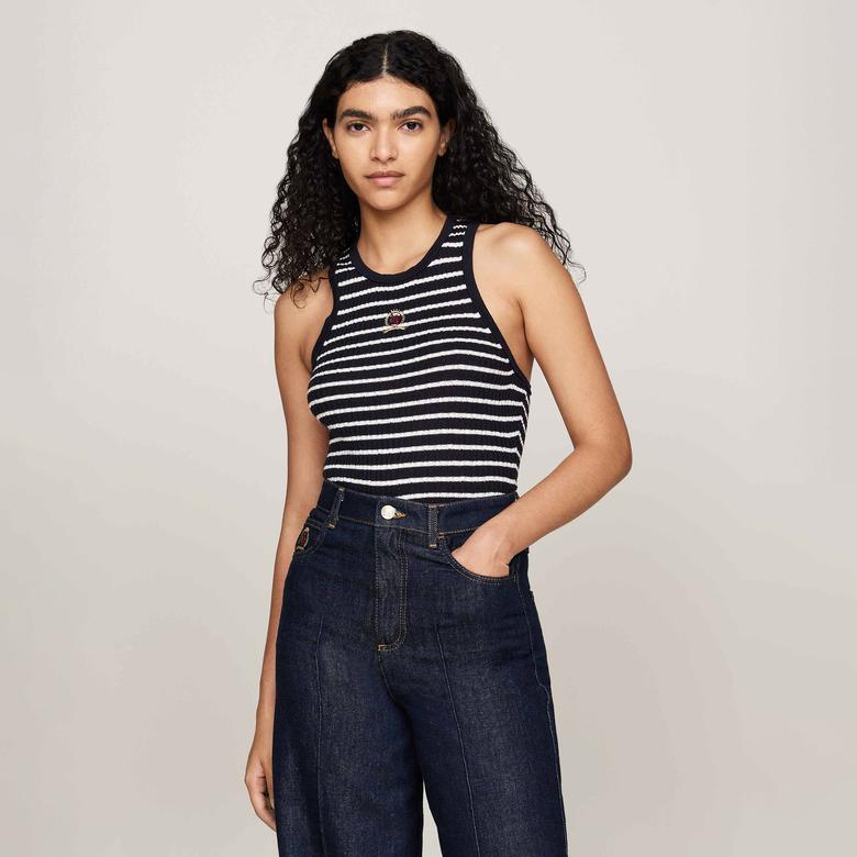 Tommy Hilfiger Kadın Mavi Triko