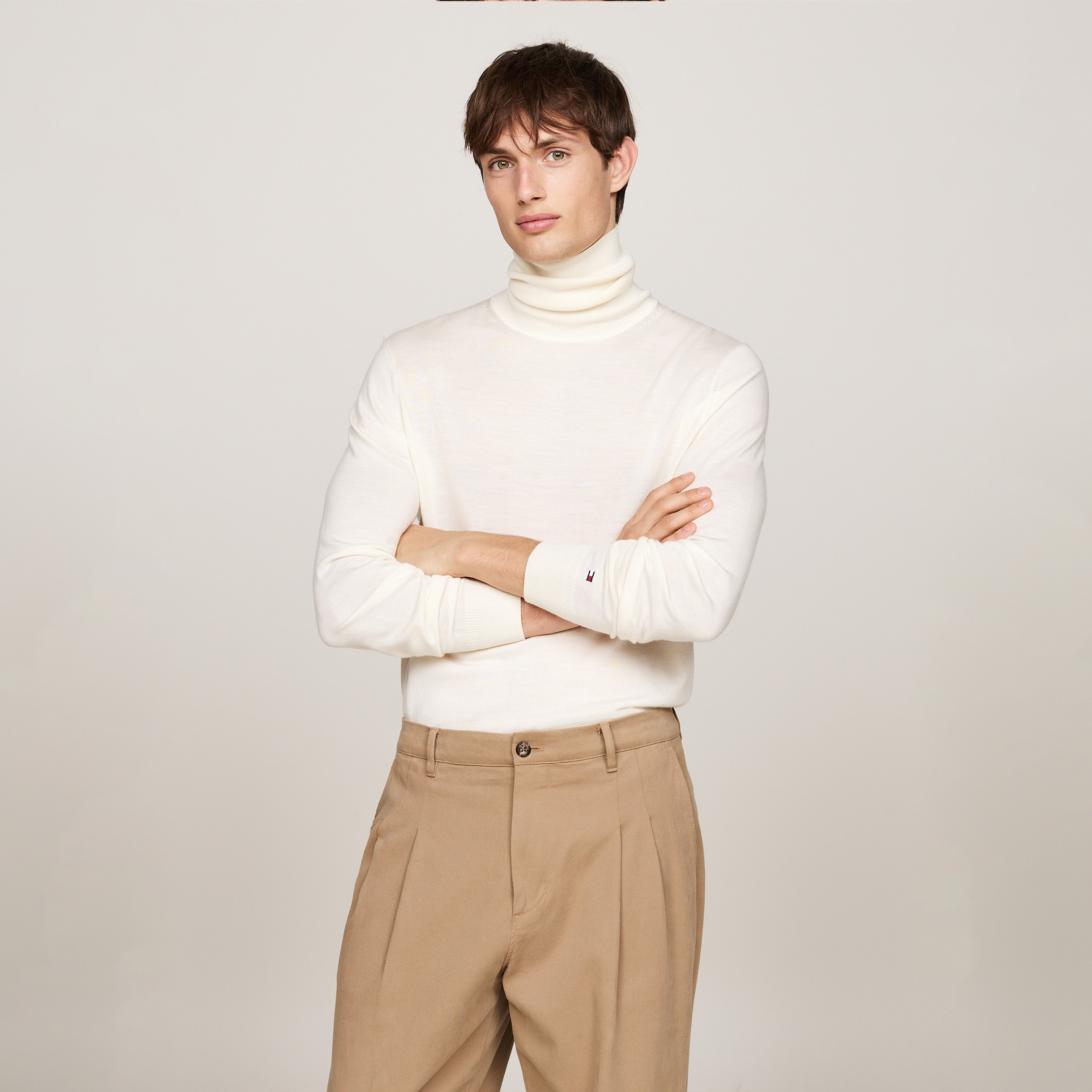 Tommy Hilfiger Erkek Beyaz Triko