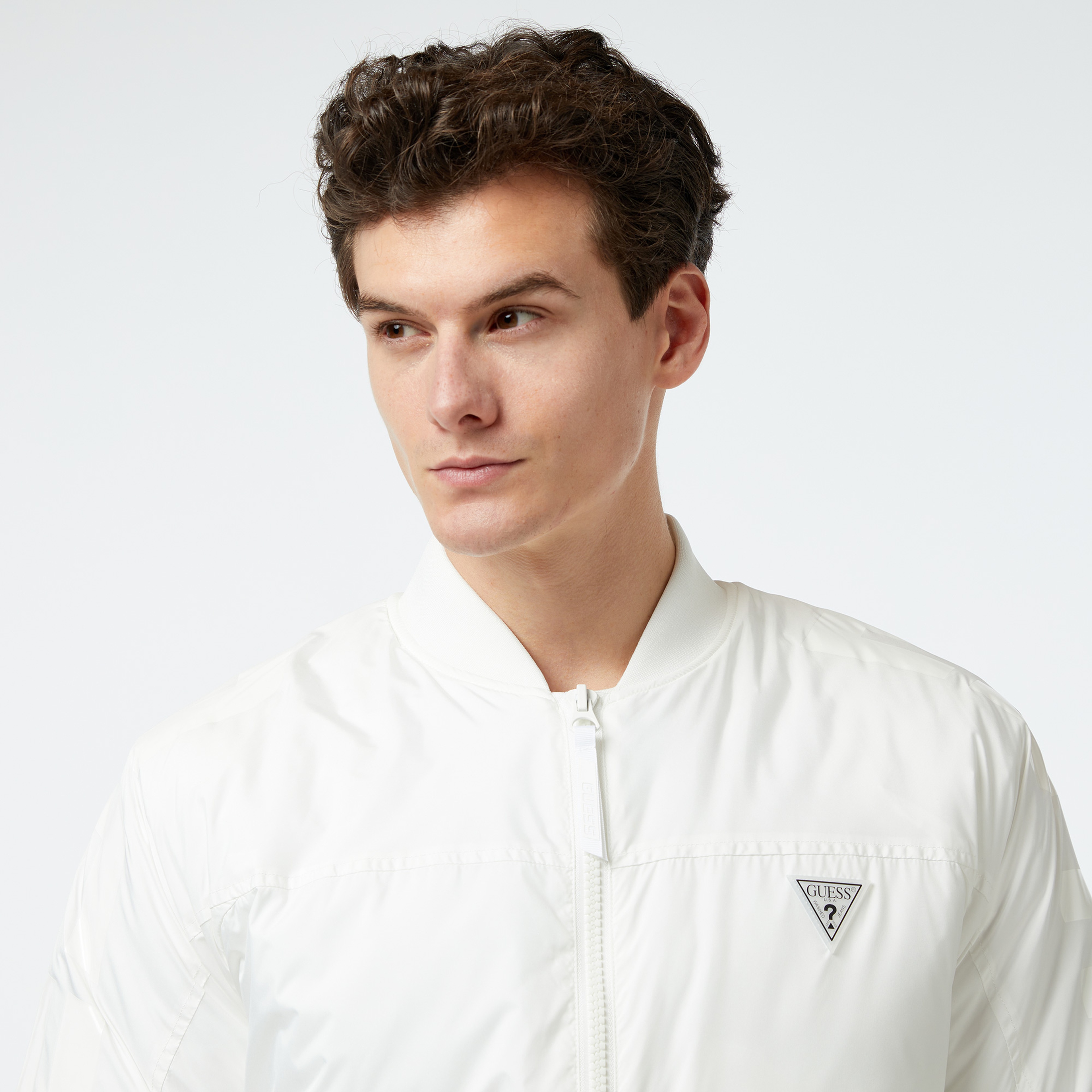 Guess Erkek Beyaz Mont