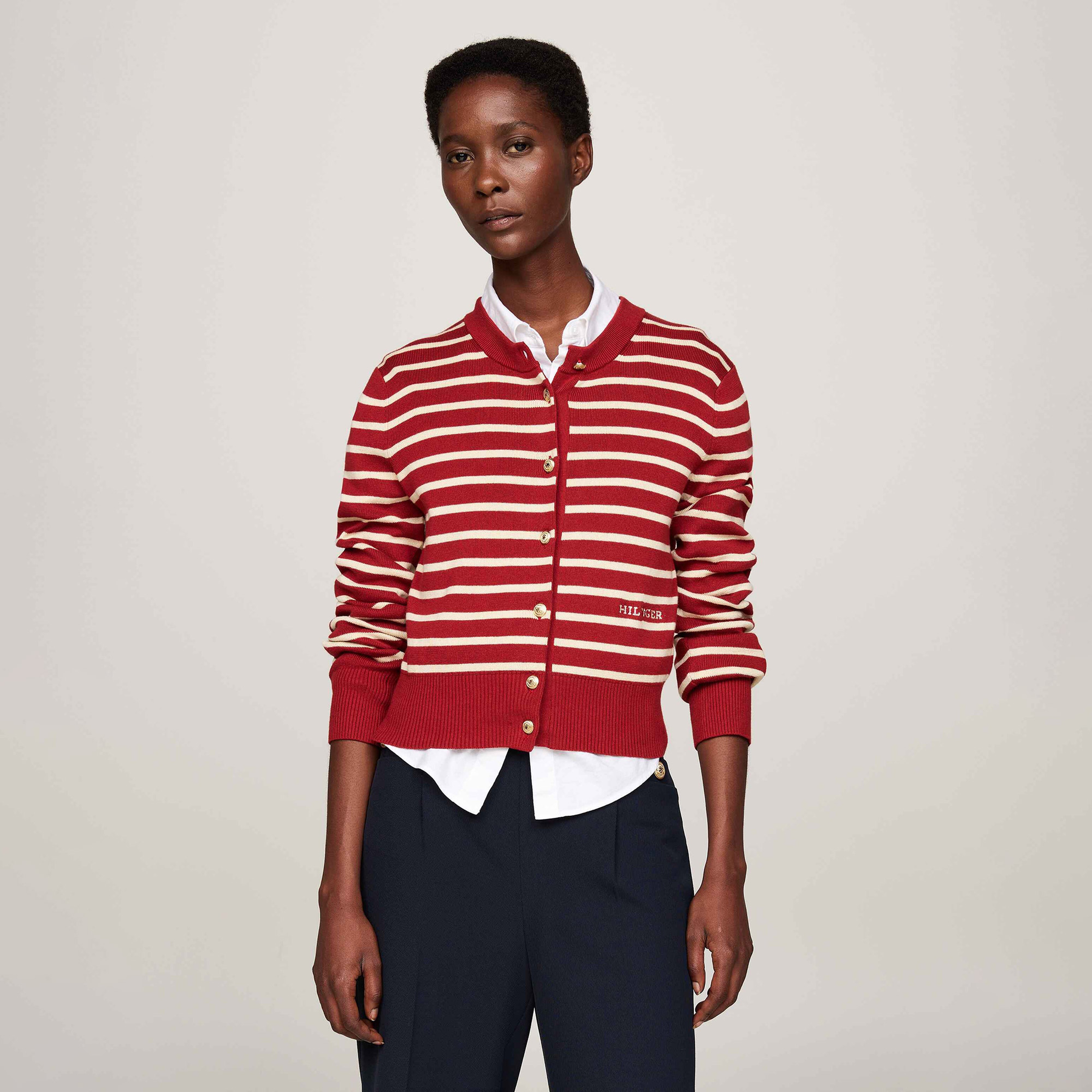 Tommy Hilfiger Kadın Beyaz Triko