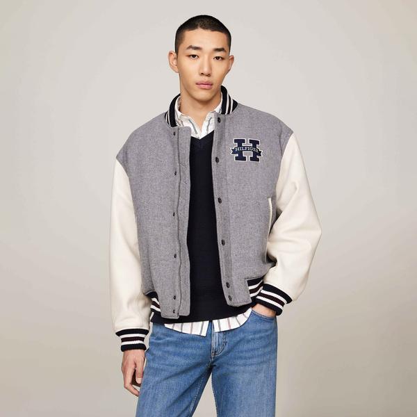 Tommy Hilfiger Erkek Gri Mont