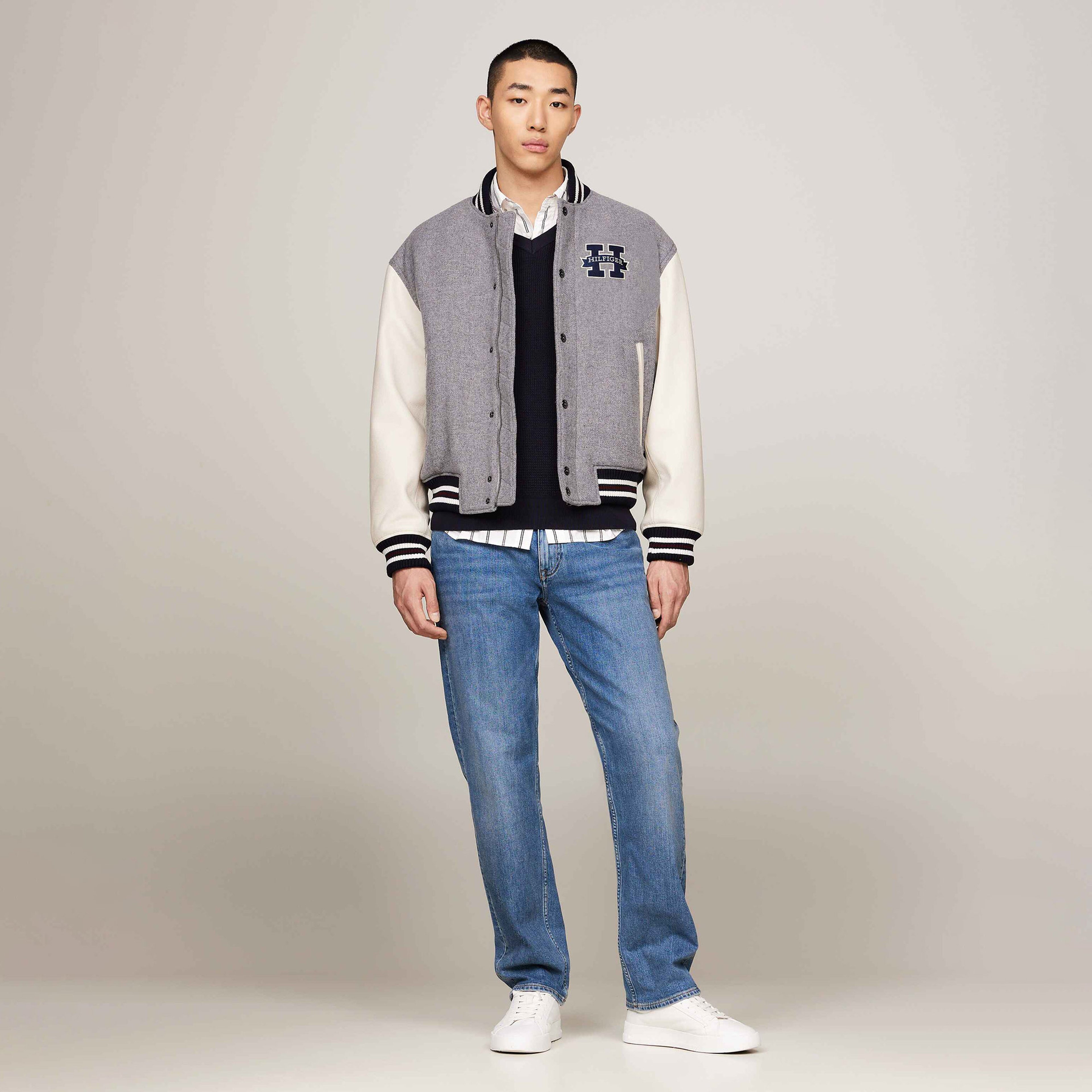 Tommy Hilfiger Erkek Gri Mont