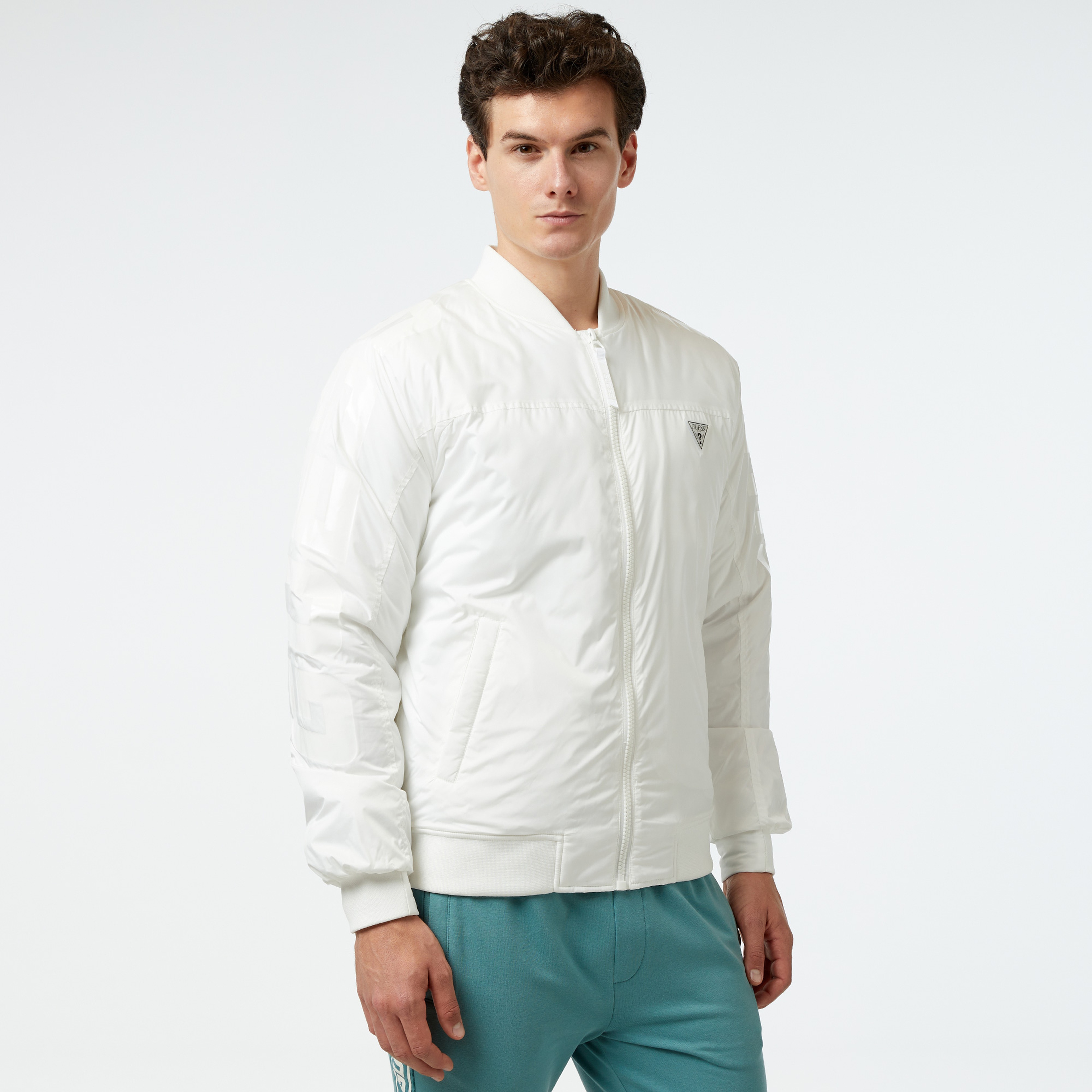 Guess Erkek Beyaz Mont