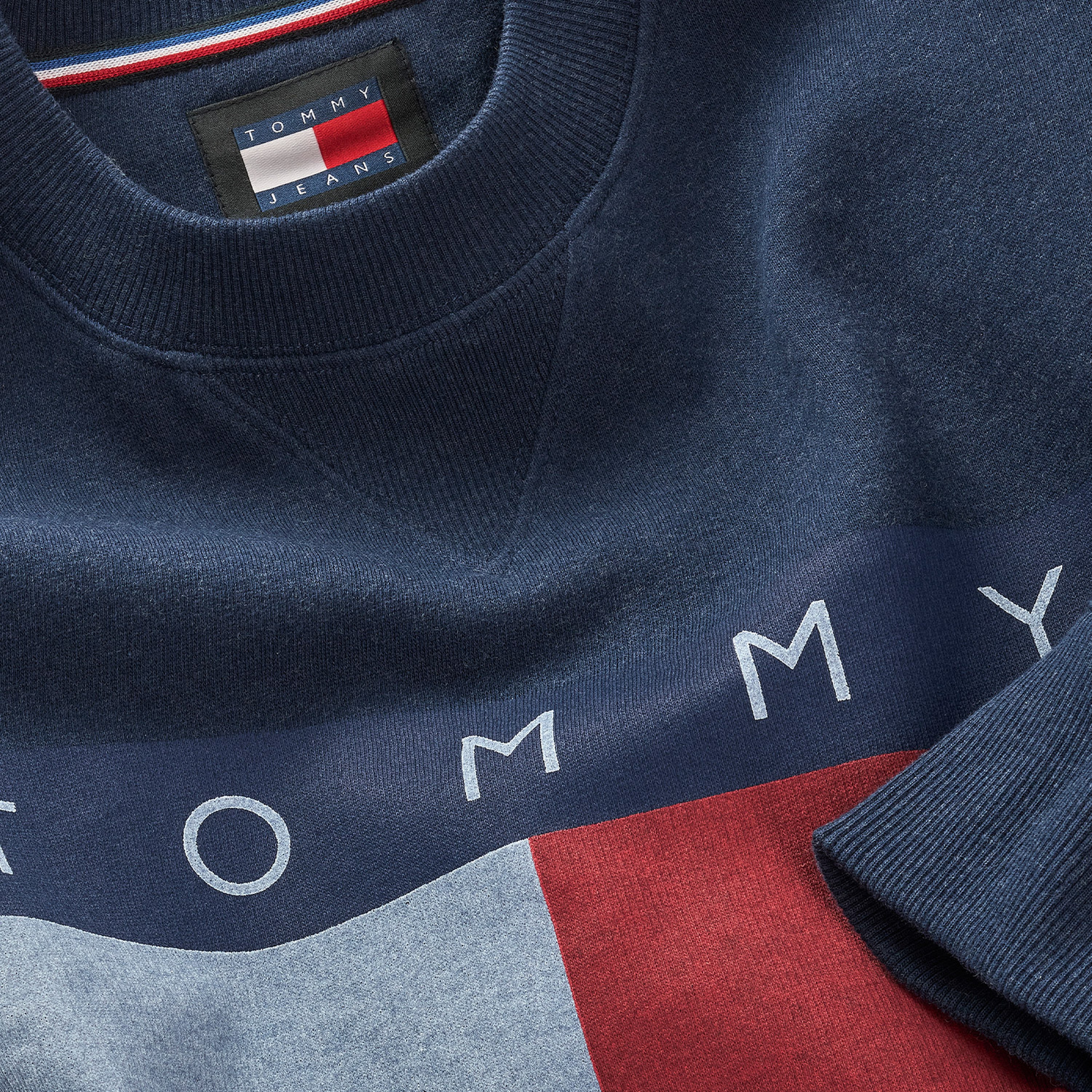 Tommy Jeans Erkek Mavi Sweatshirt