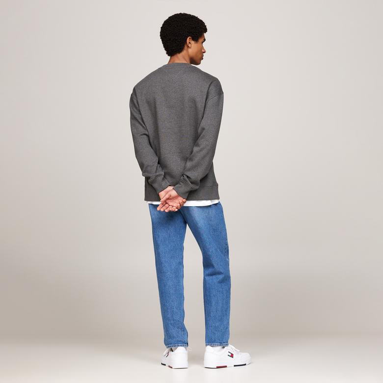 Tommy Jeans Erkek Gri Sweatshirt