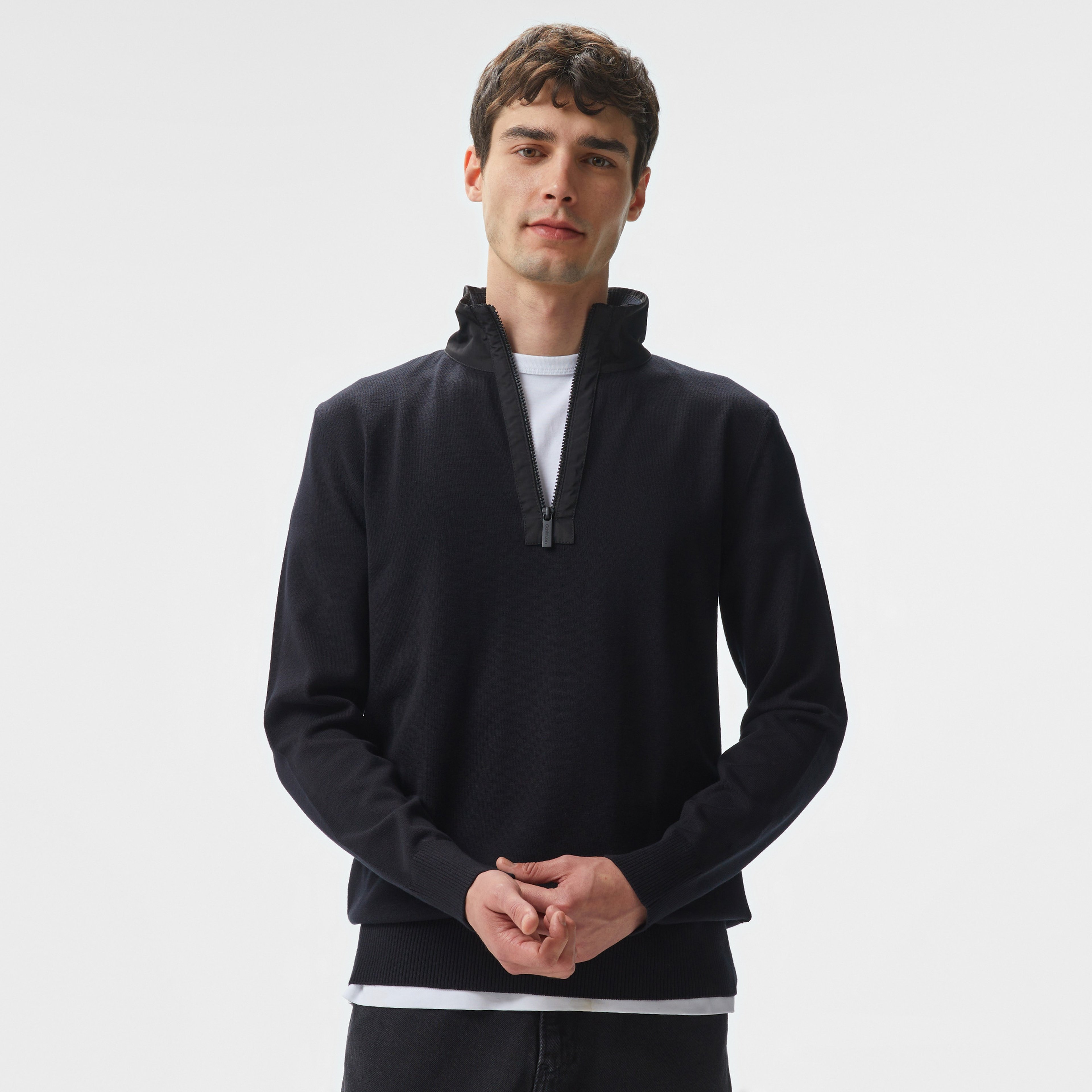 Calvin Klein Erkek Siyah Triko