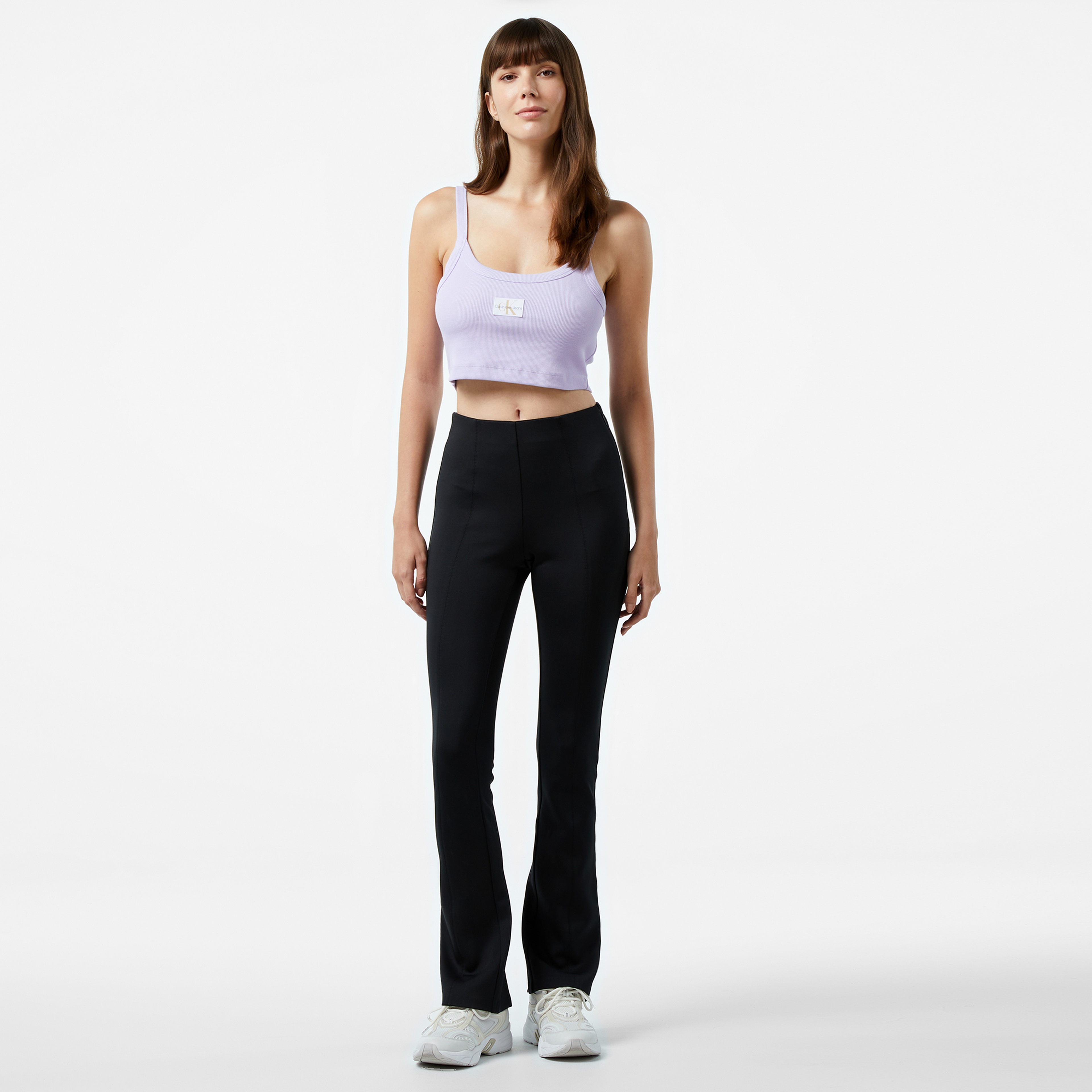 Calvin Klein Jeans Woven Label Rib Kadın Mor Bra
