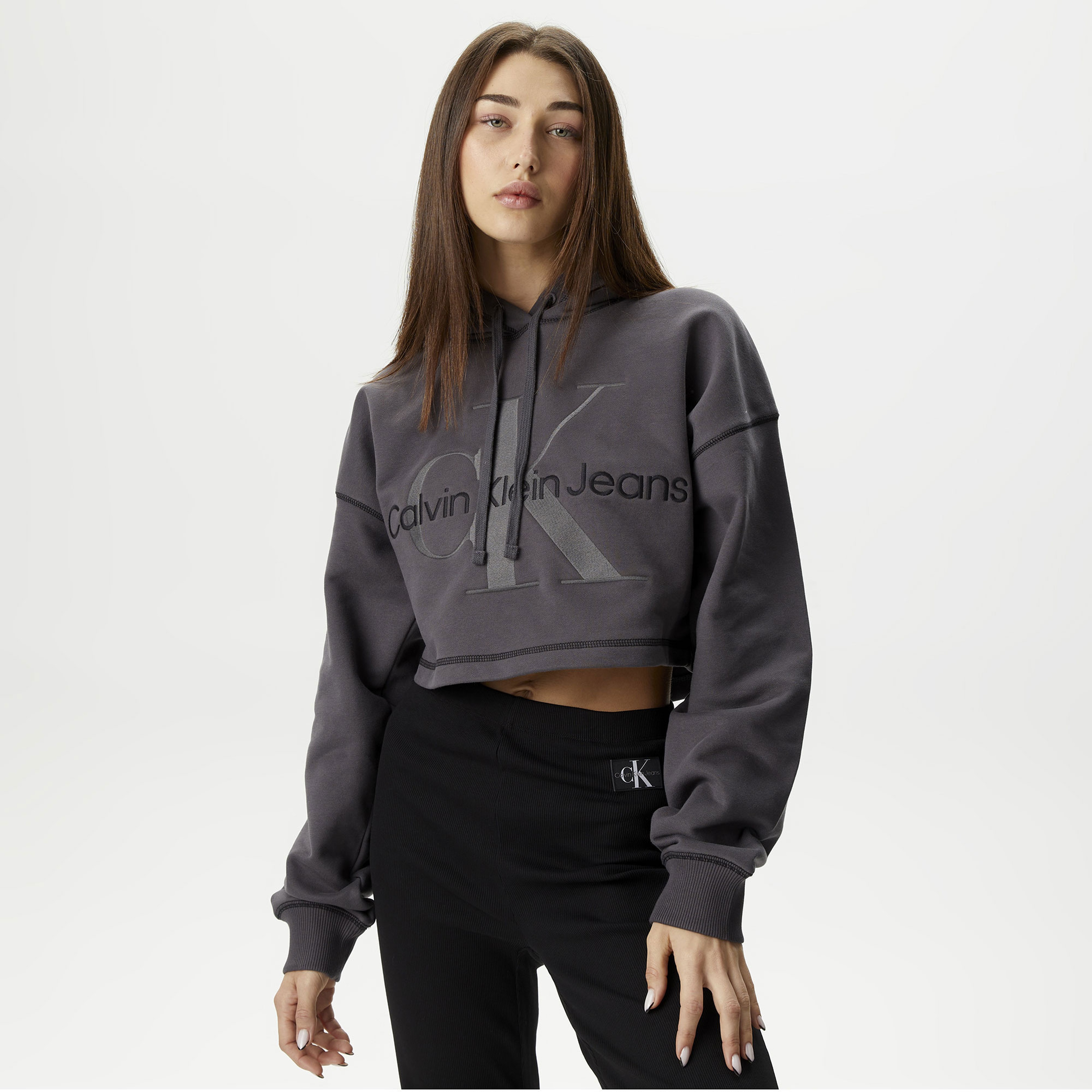Calvin Klein Kadın Gri Sweatshirt