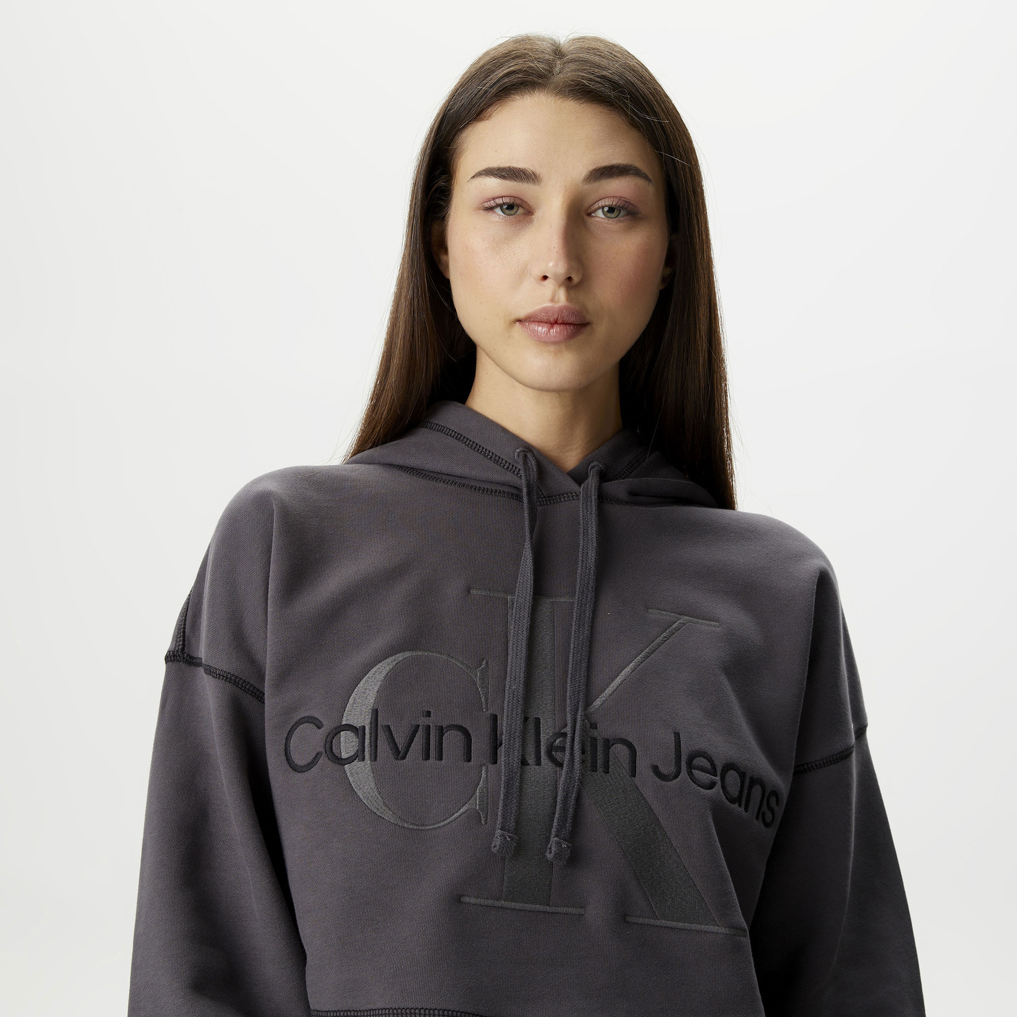 Calvin Klein Kadın Gri Sweatshirt