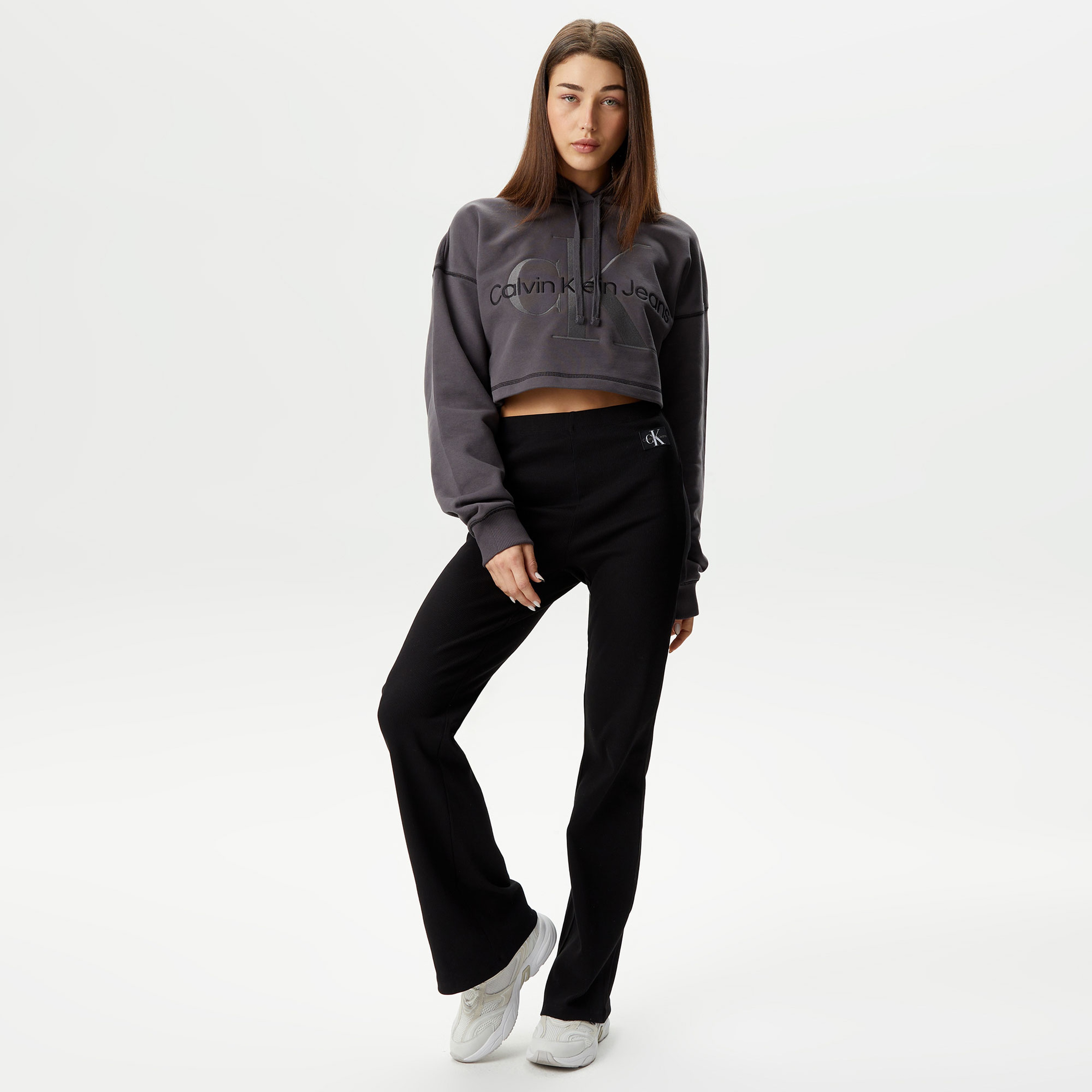 Calvin Klein Kadın Gri Sweatshirt
