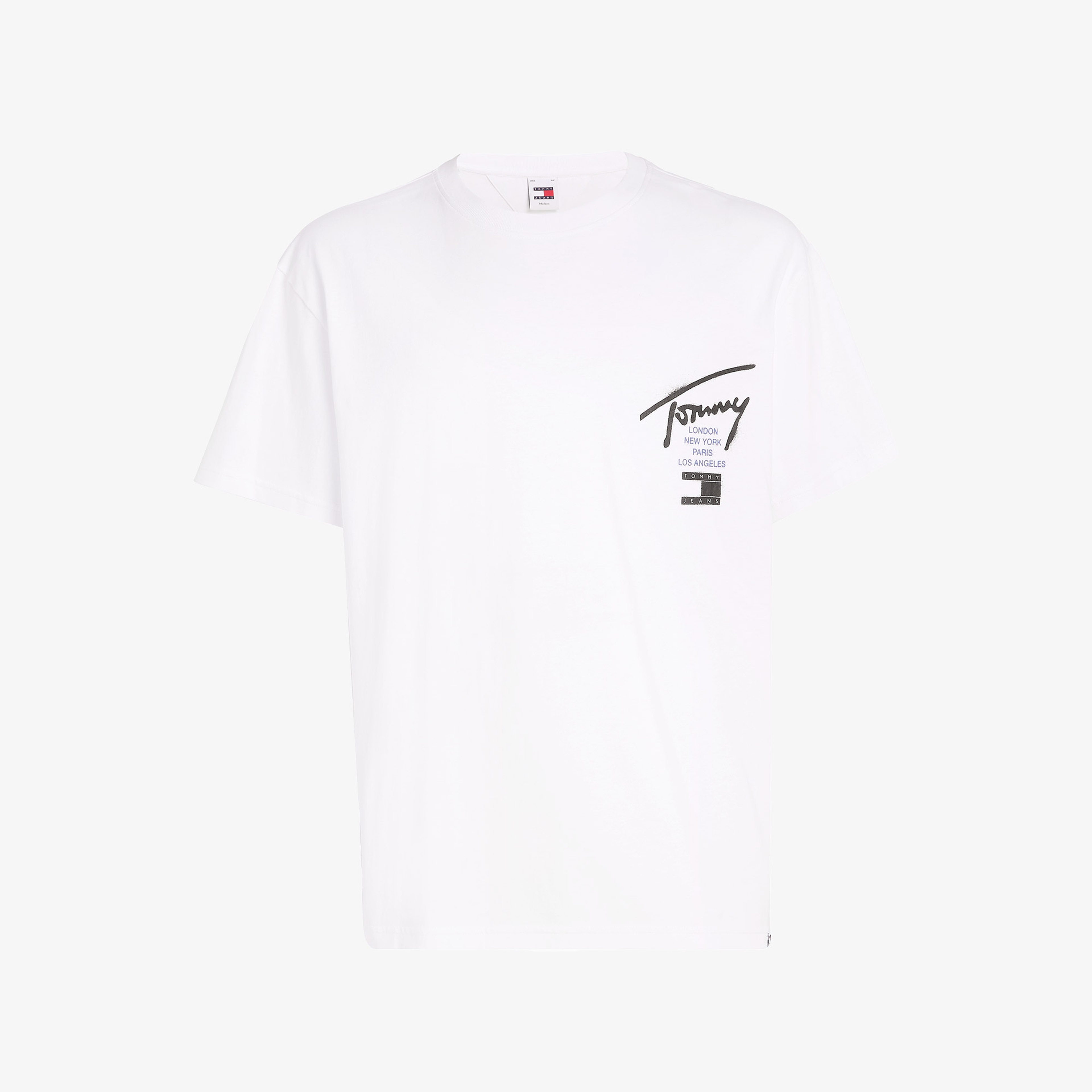 Tommy Jeans Reg Graffiti Erkek Beyaz T-Shirt