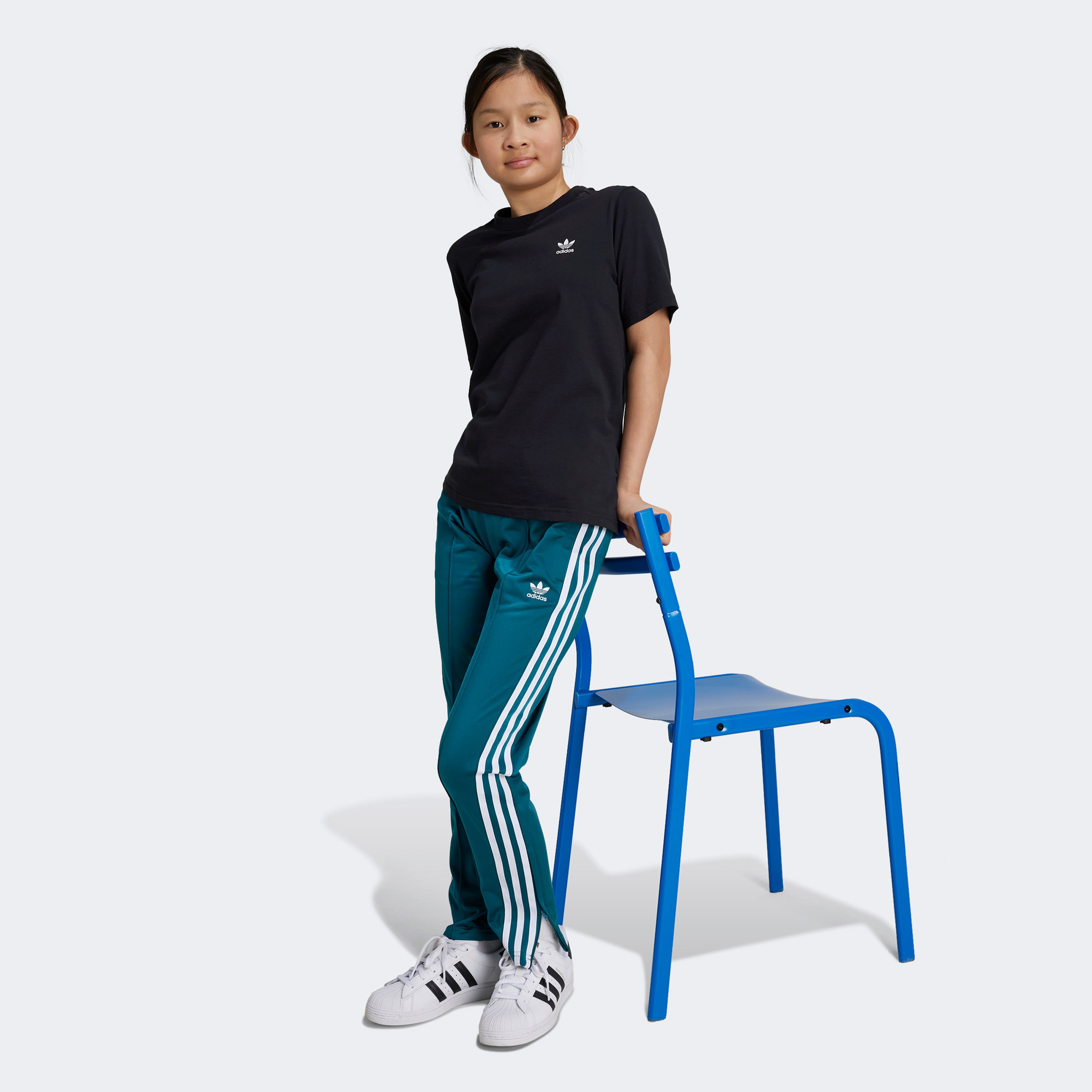 adidas Adicolor SST Open Hem Slim Çocuk Turkuaz Eşofman Altı