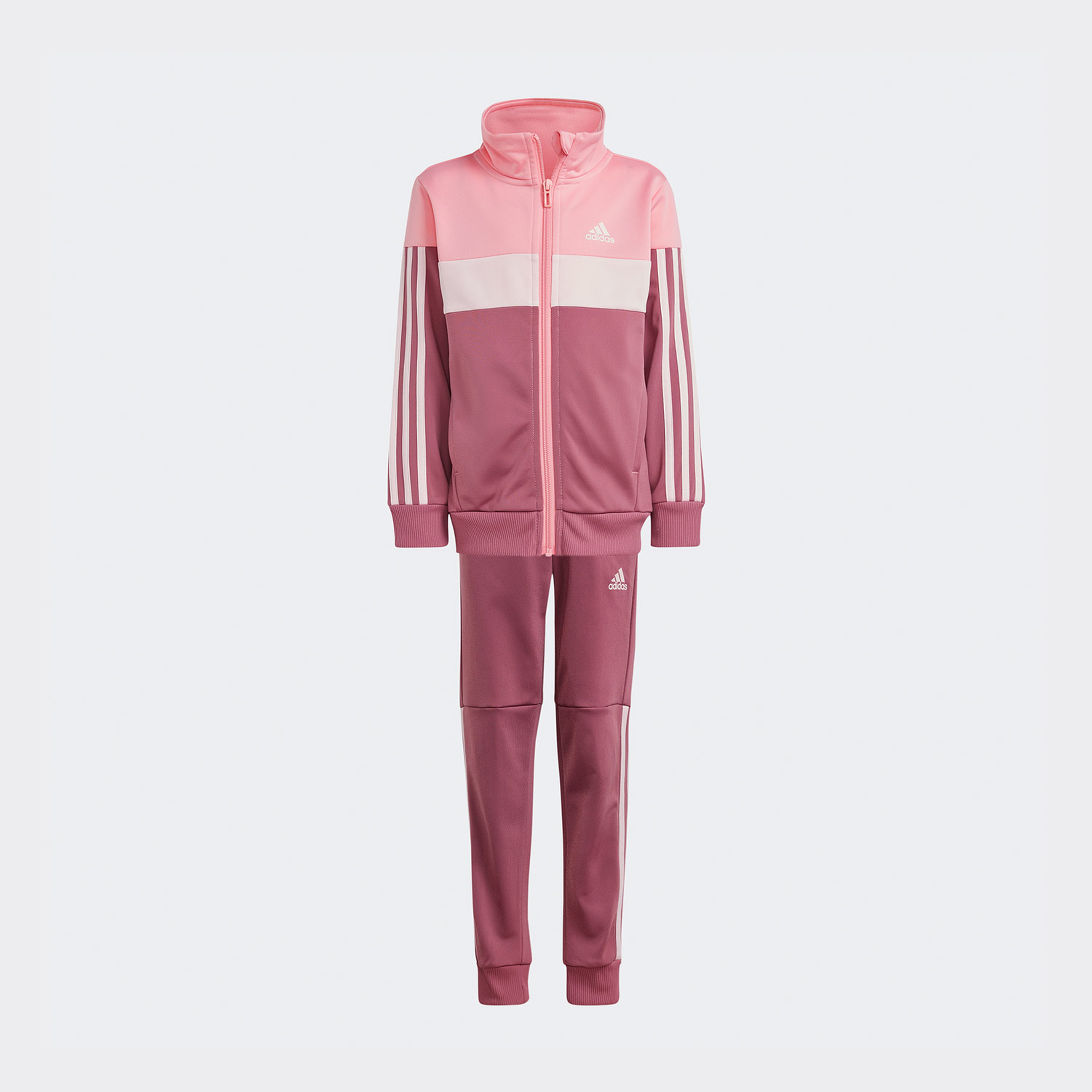 adidas Tiberio 3-Stripes Colorblock Shiny Çocuk Pembe Eşofman Takımı