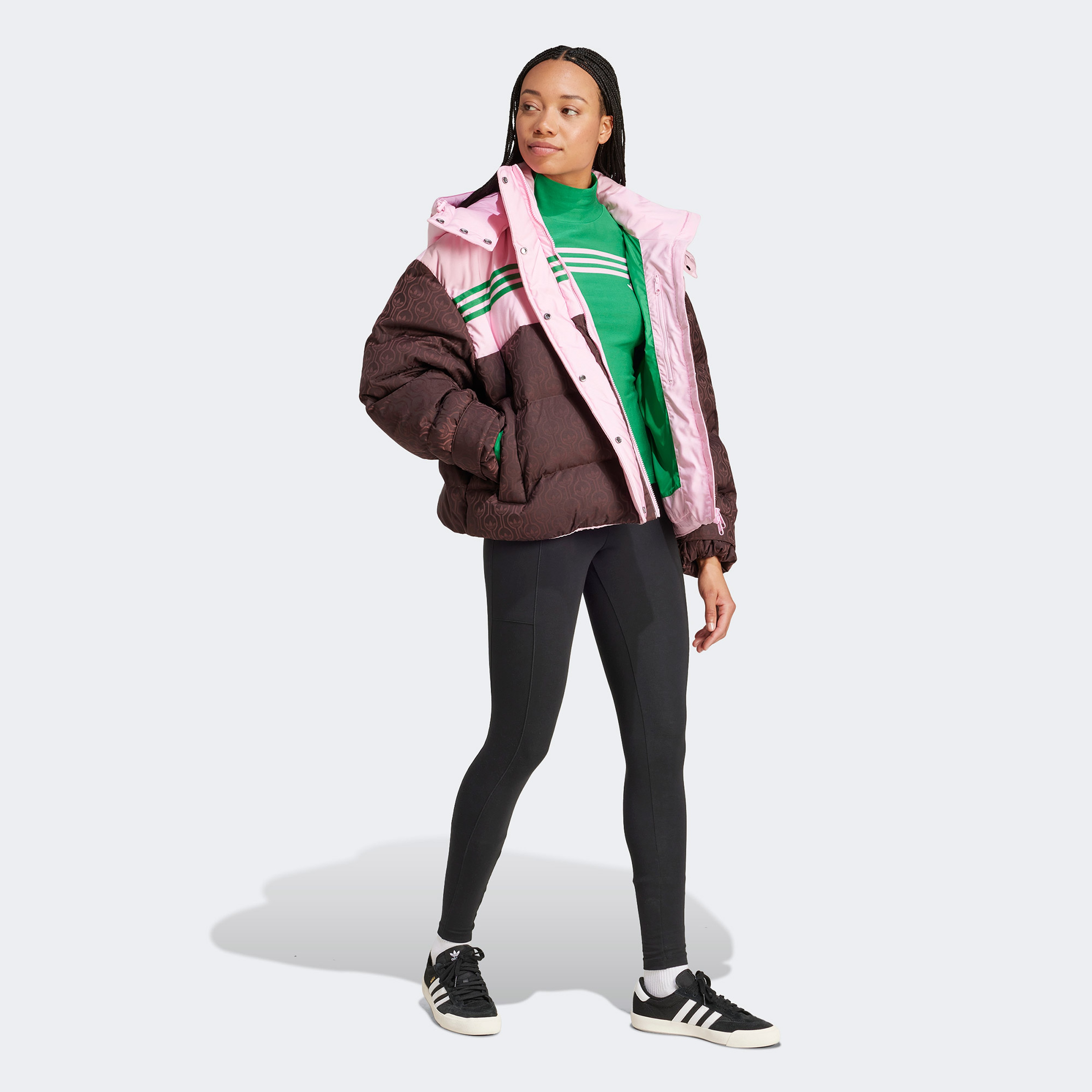 adidas Premium Kadın Pembe/Kahverengi Mont