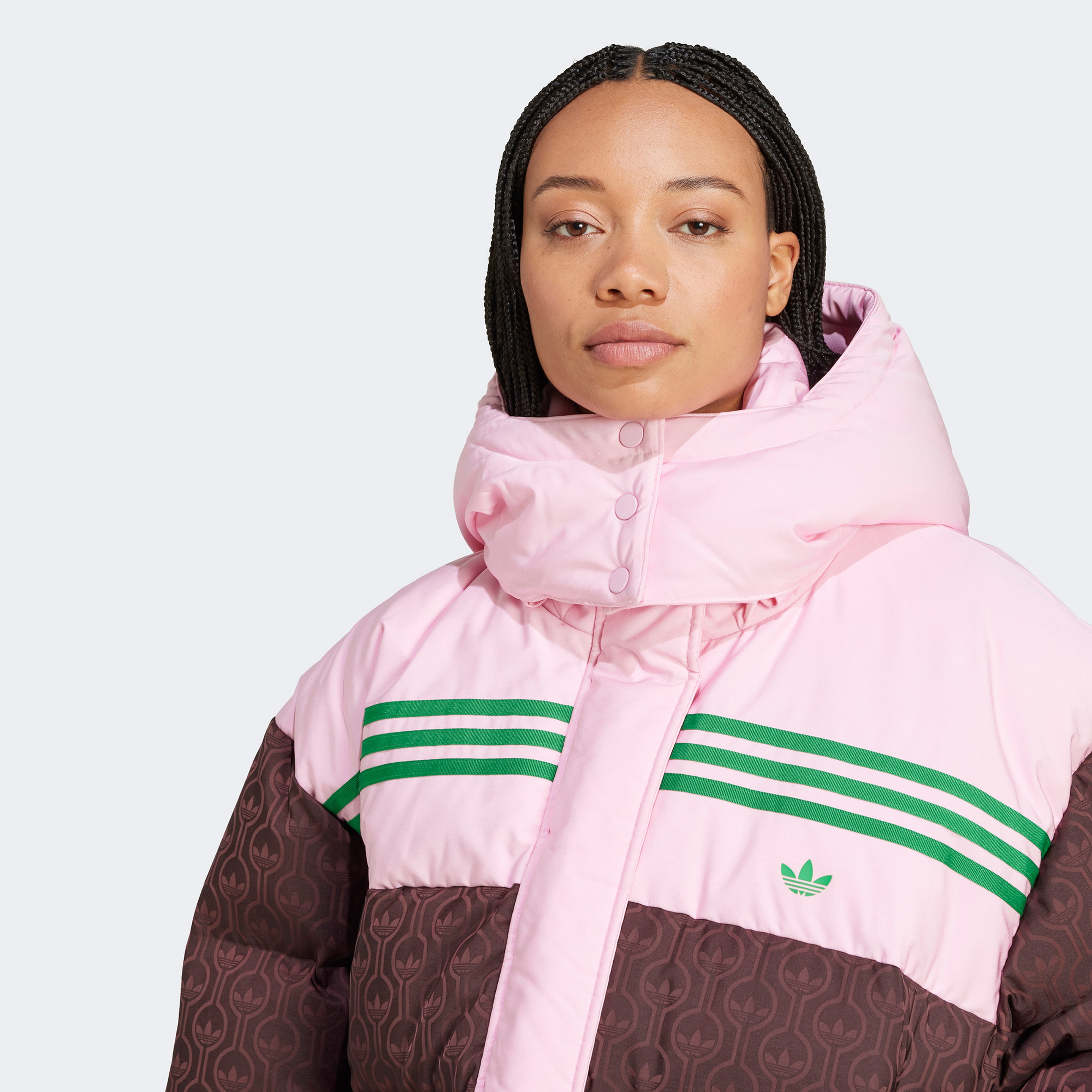 adidas Premium Kadın Pembe/Kahverengi Mont