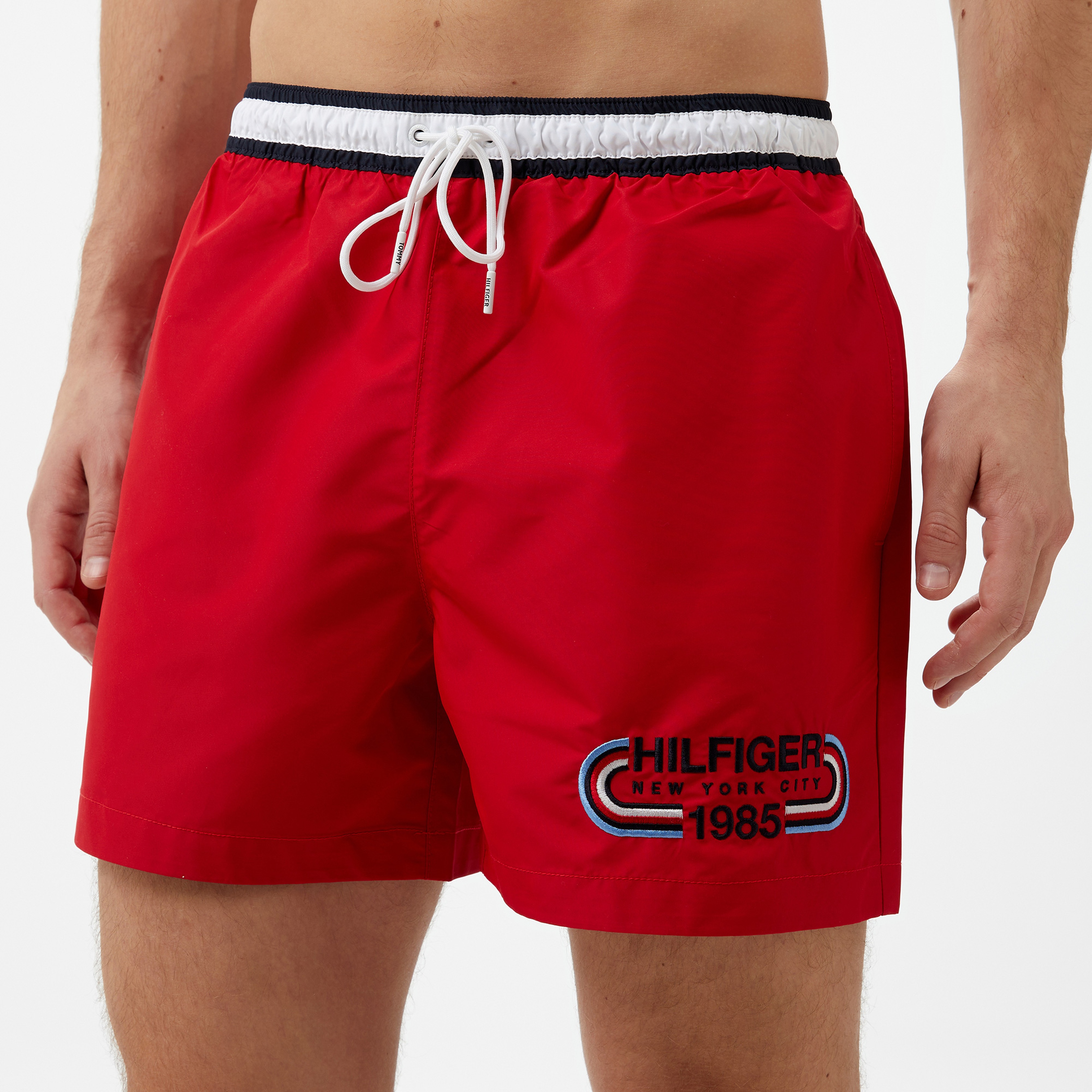 Tommy Hilfiger Medium Drawstring Erkek Kırmızı Deniz Şortu