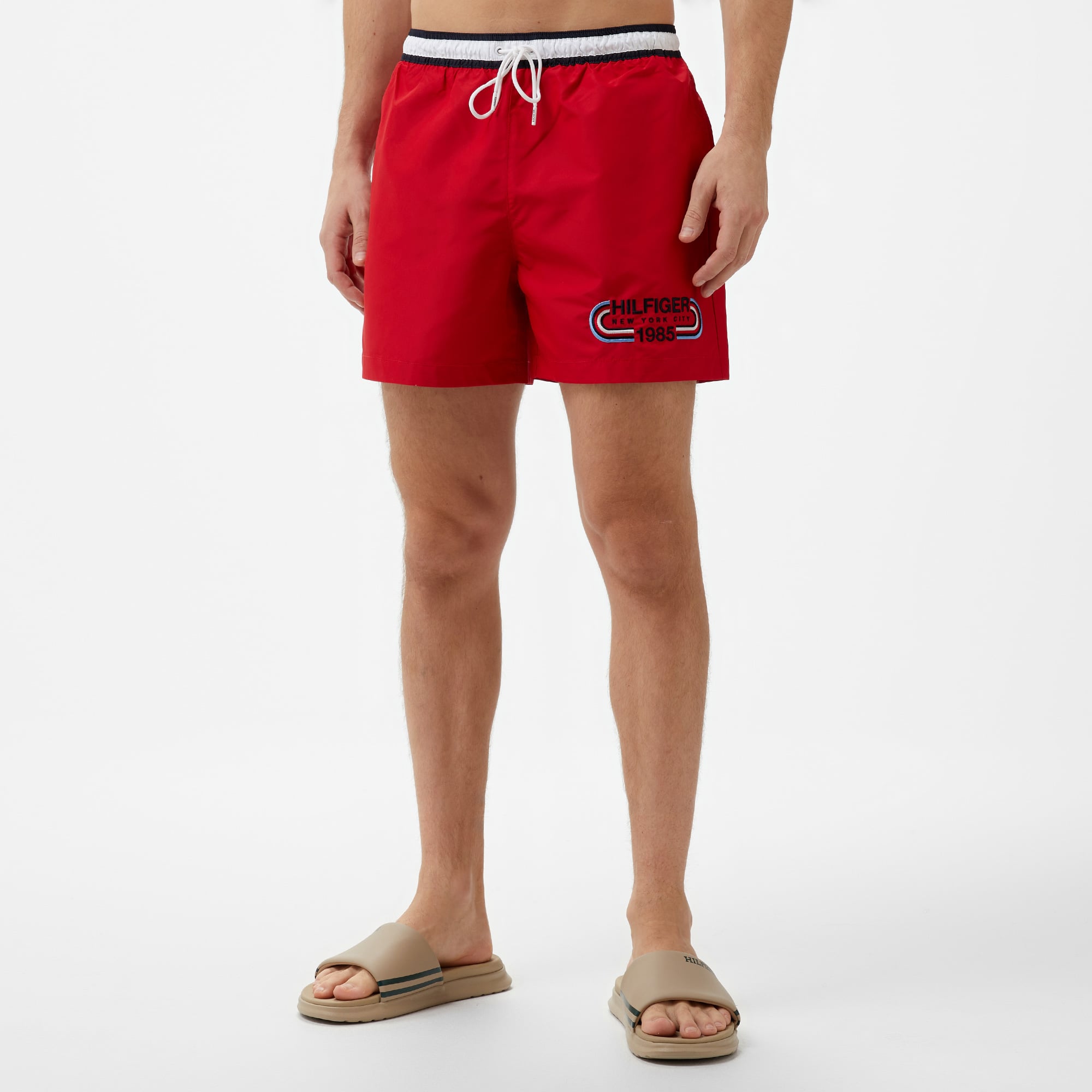 Tommy Hilfiger Medium Drawstring Erkek Kırmızı Deniz Şortu