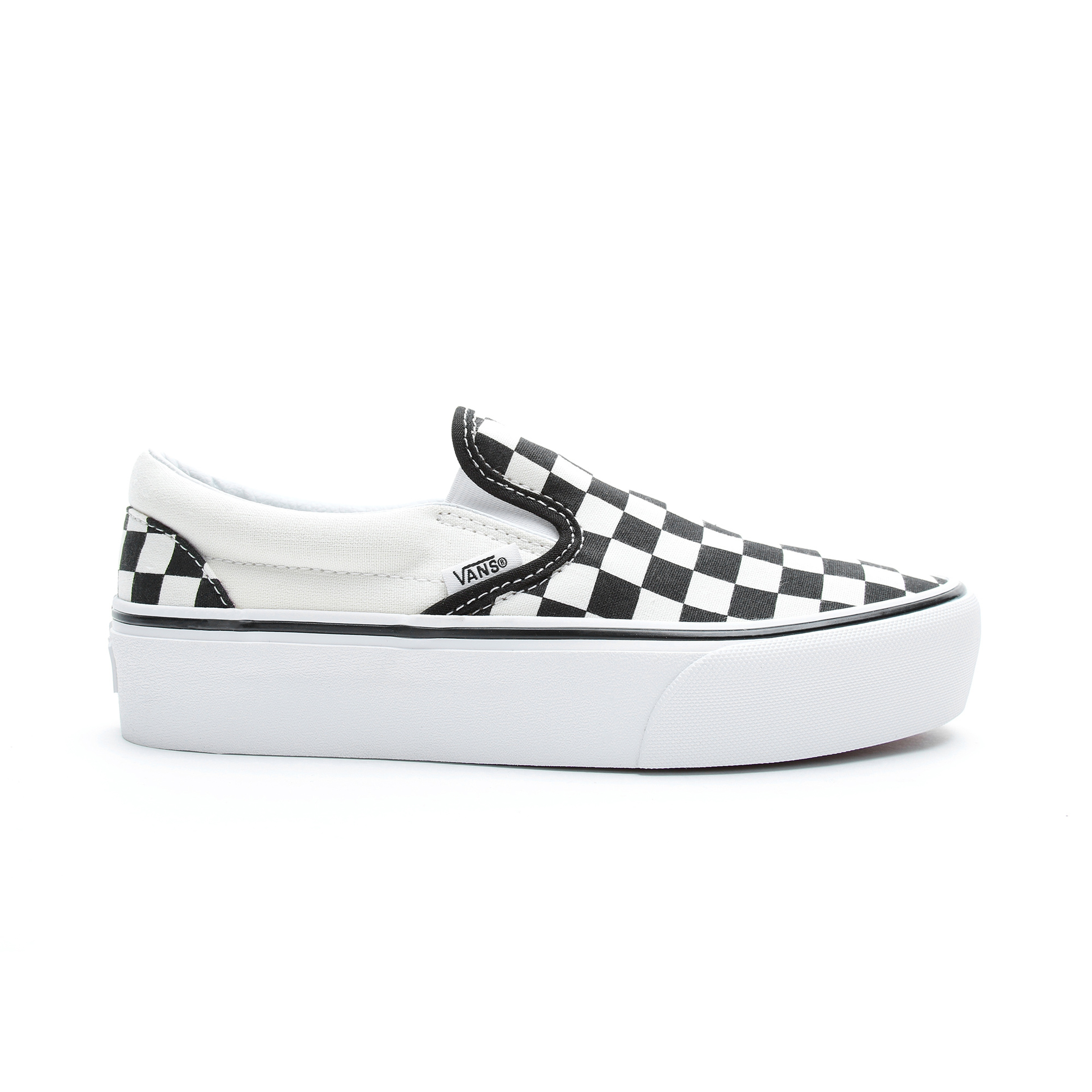 Vans Classic Slip-On Platform Kadın Siyah - Beyaz Sneaker