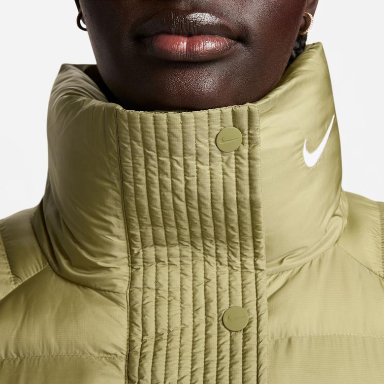 Nike Sportswear Essentials Swoosh Puffer PrimaLoft® Kadın Haki Mont