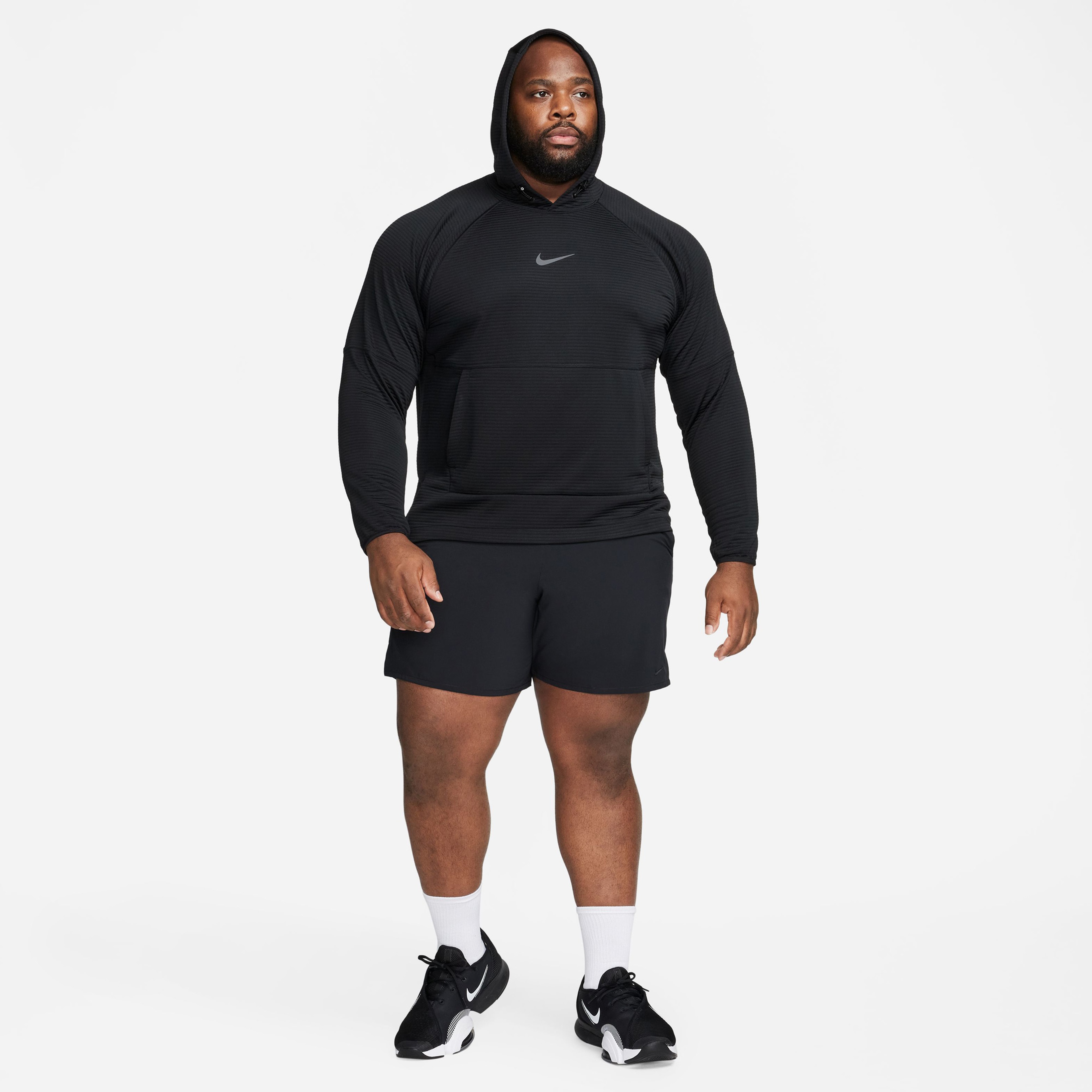 Nike Pro Dri-FIT Fleece Erkek Siyah Sweatshirt