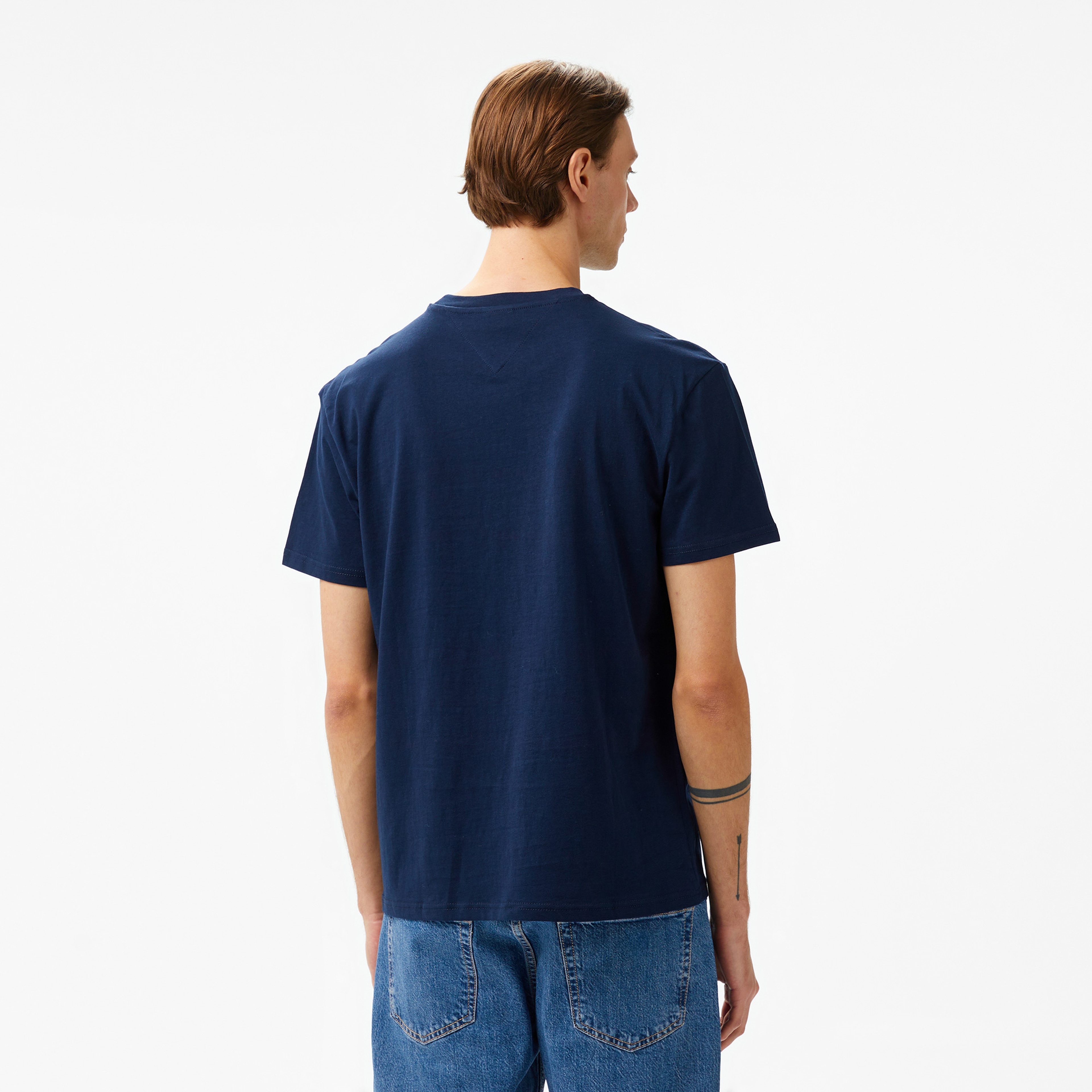 Tommy Jeans Erkek Mavi T-Shirt