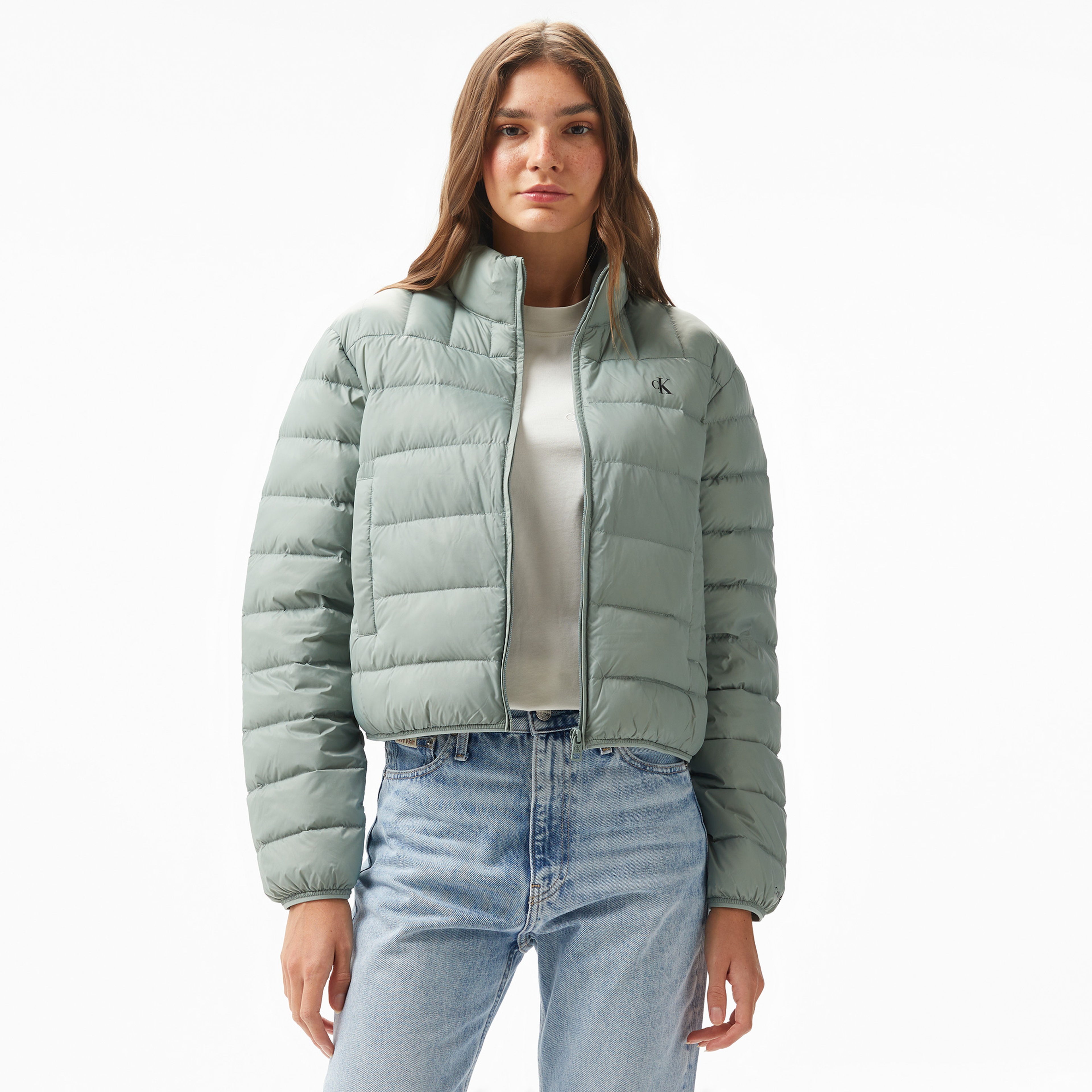 Calvin Klein Jeans Kadın Gri Mont