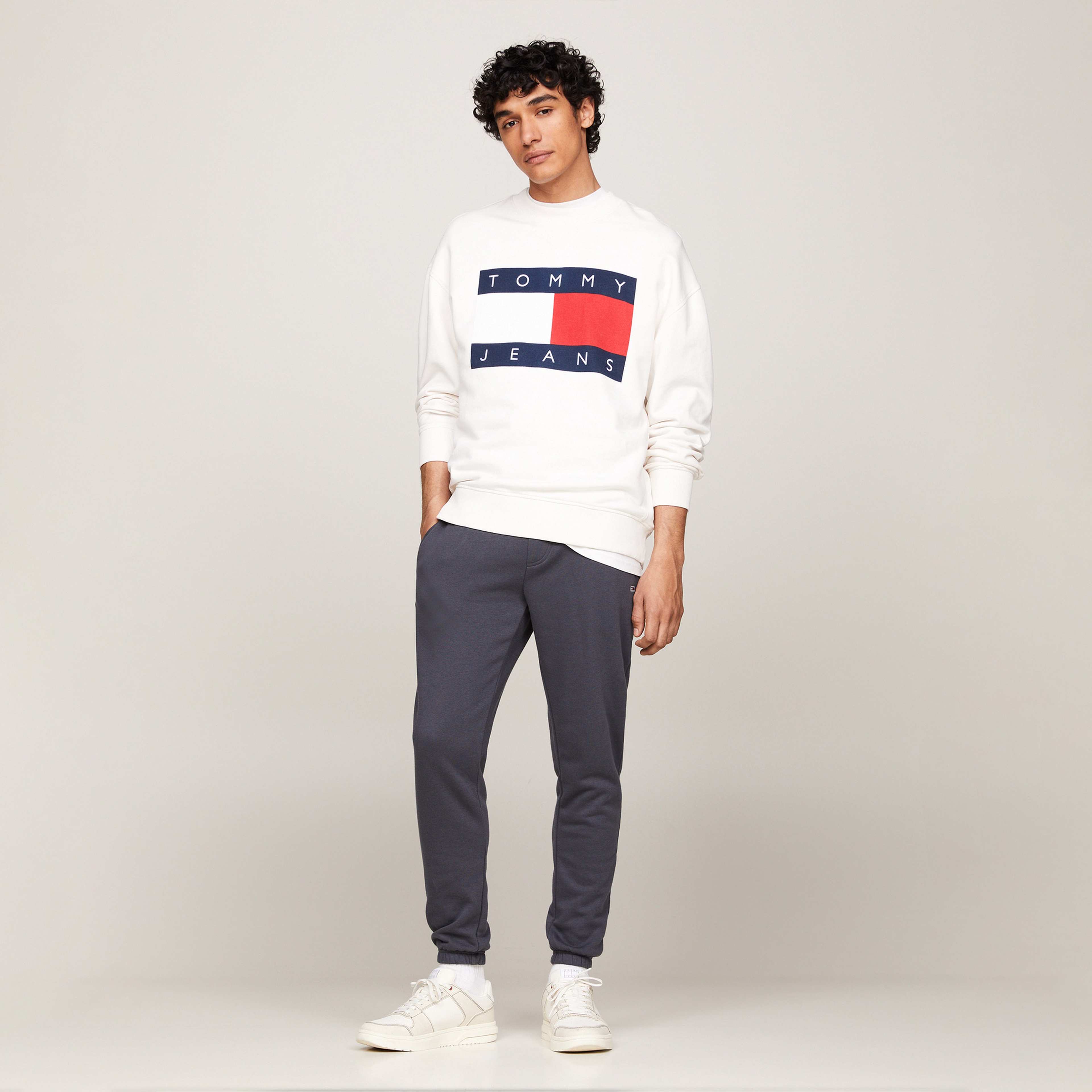 Tommy Jeans Erkek Gri Eşofman Altı