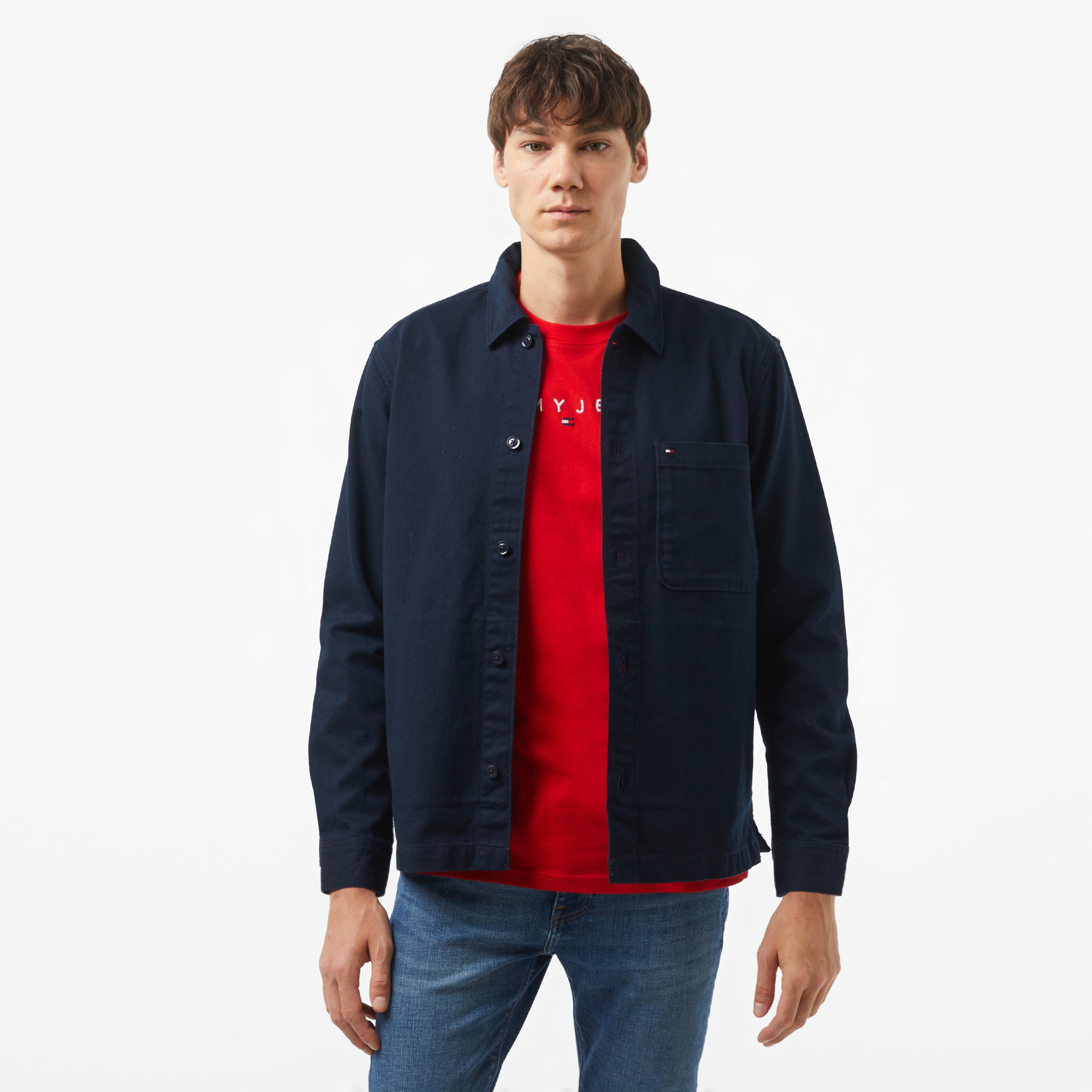 Tommy Hilfiger Erkek Mavi Gömlek