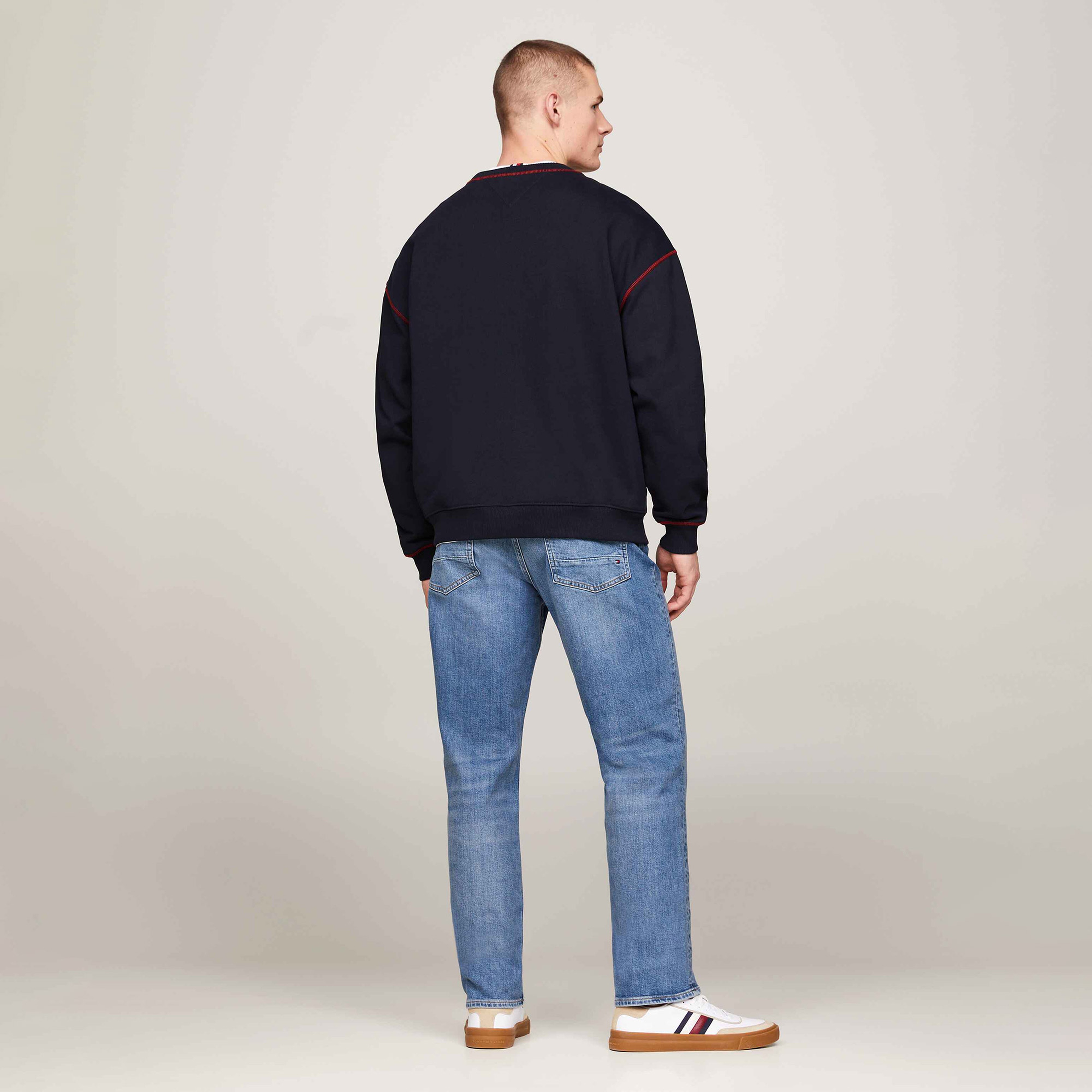 Tommy Hilfiger Erkek Mavi Sweatshirt