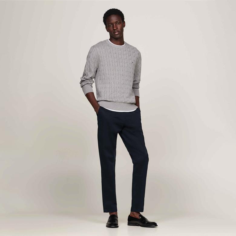 Tommy Hilfiger Erkek Gri Triko