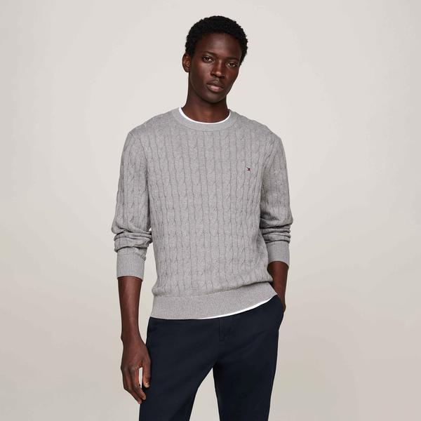 Tommy Hilfiger Erkek Gri Triko