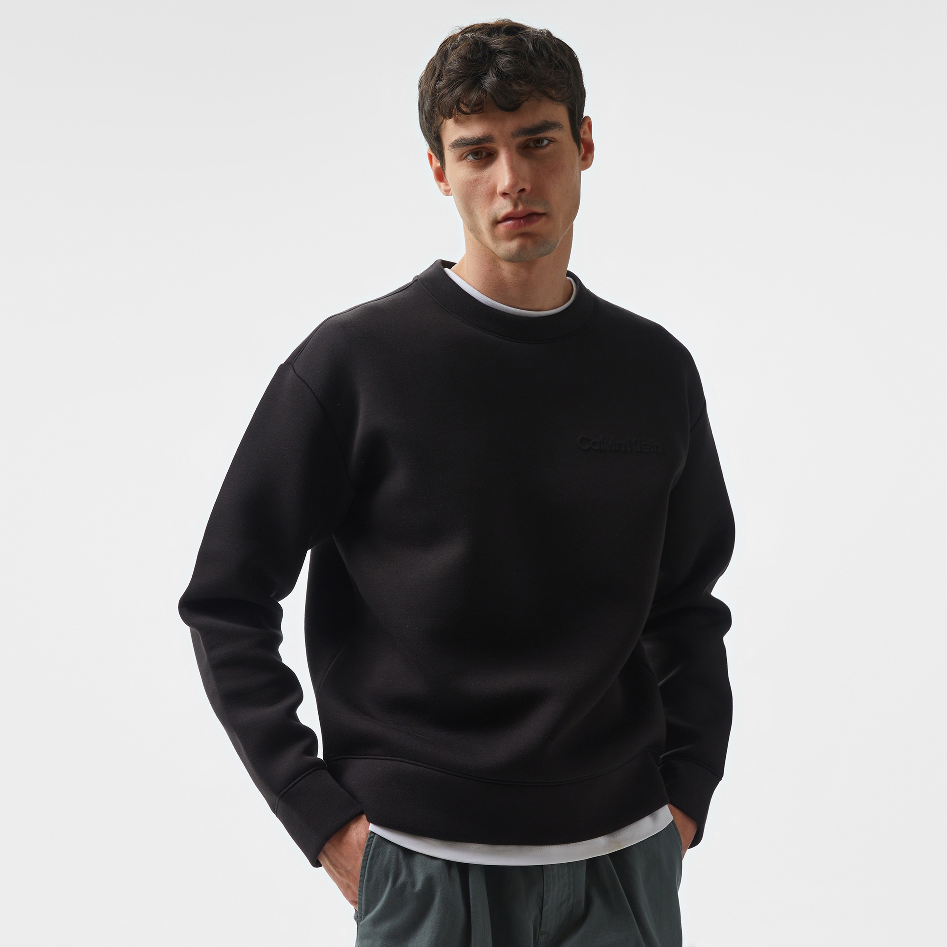 Calvin Klein Erkek Siyah Sweatshirt