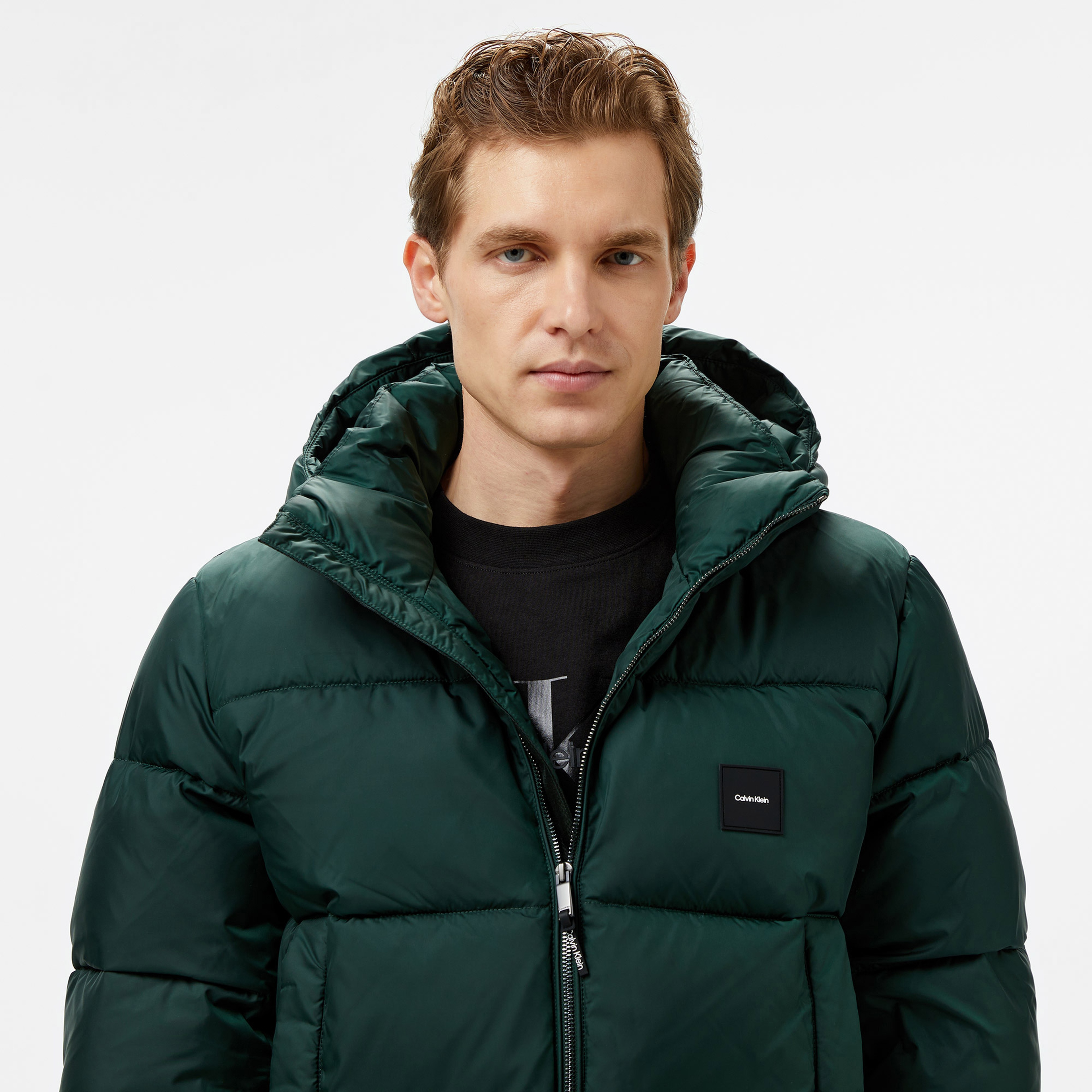 Calvin Klein Erkek Yeşil Mont