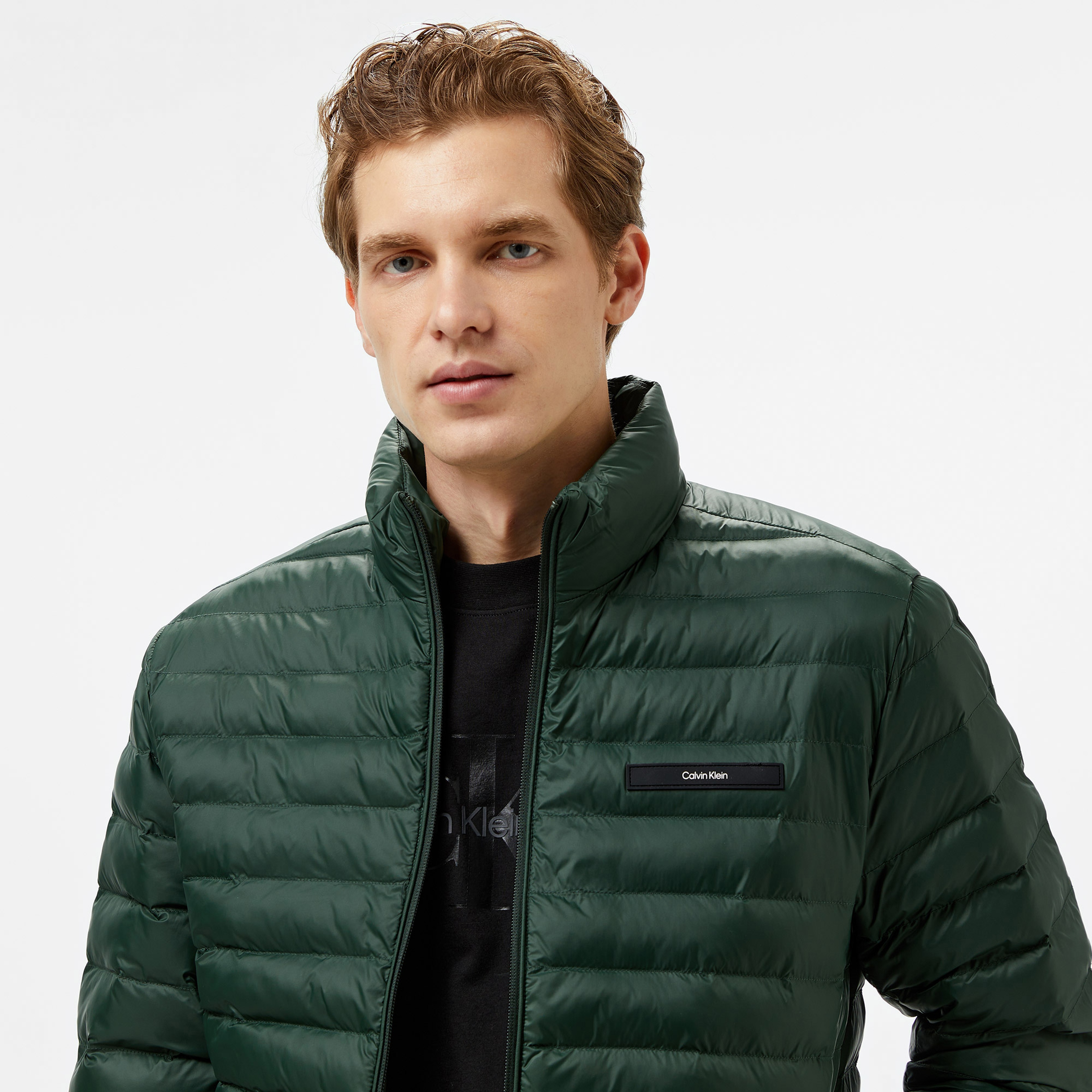 Calvin Klein Erkek Yeşil Mont