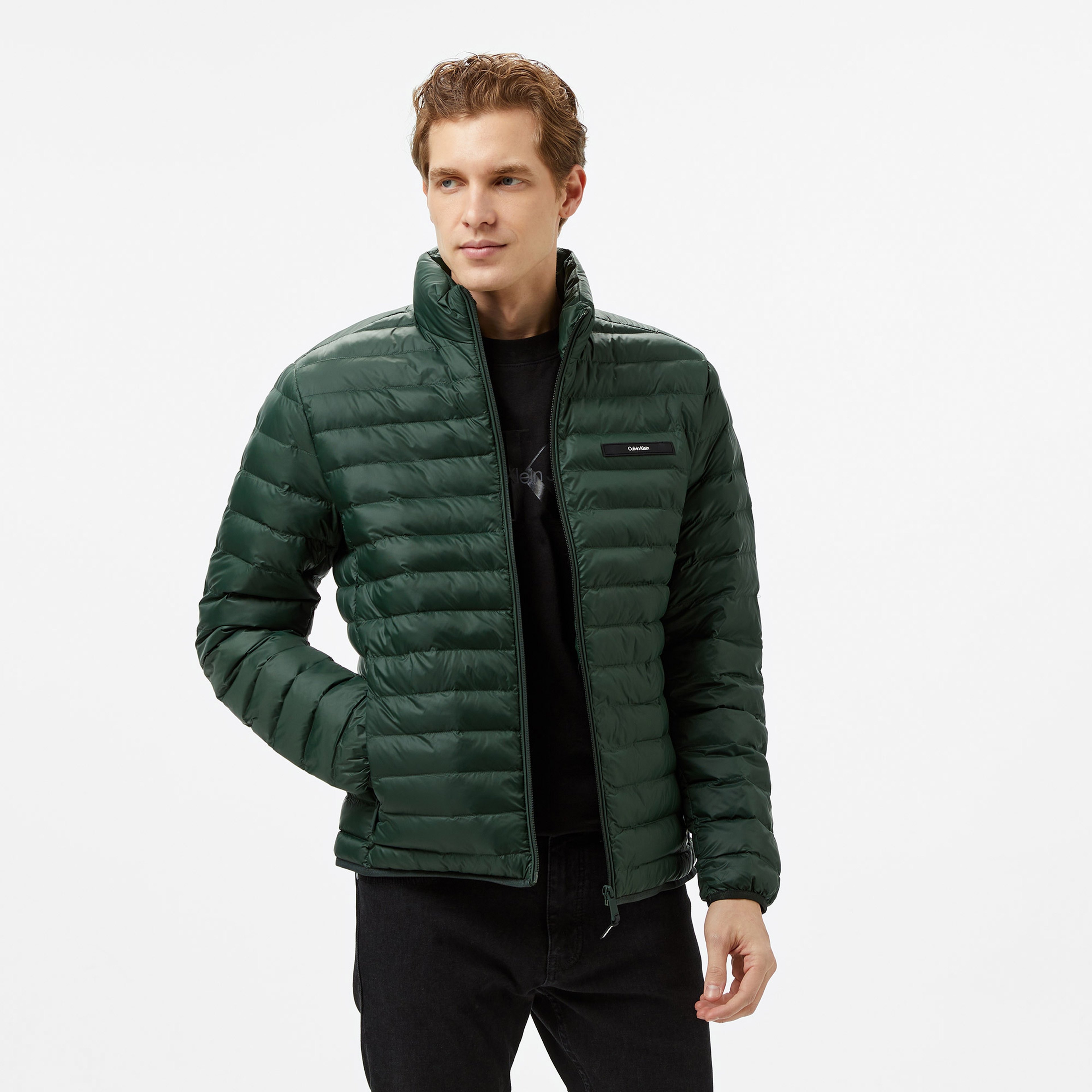 Calvin Klein Erkek Yeşil Mont