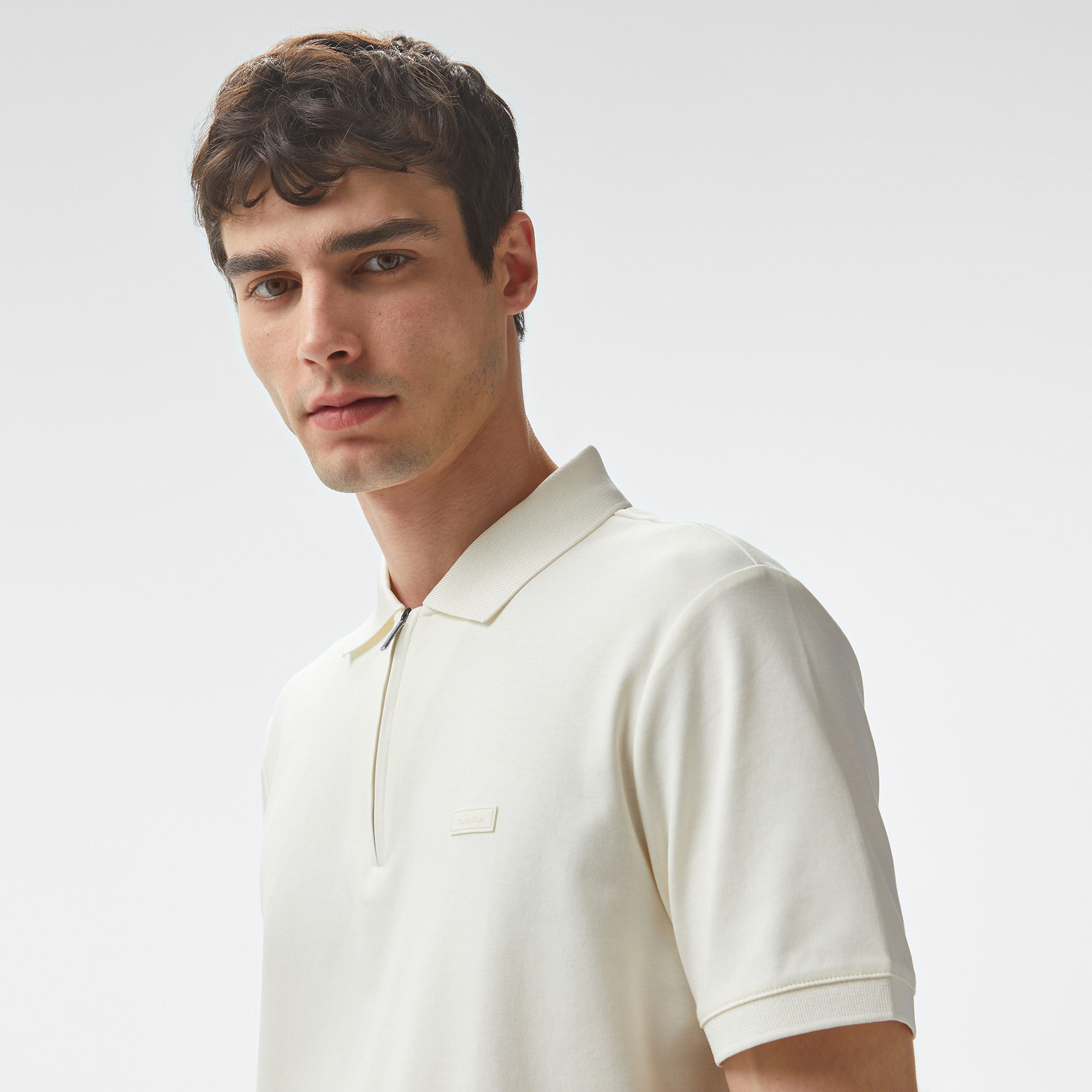 Calvin Klein Erkek Beyaz Polo