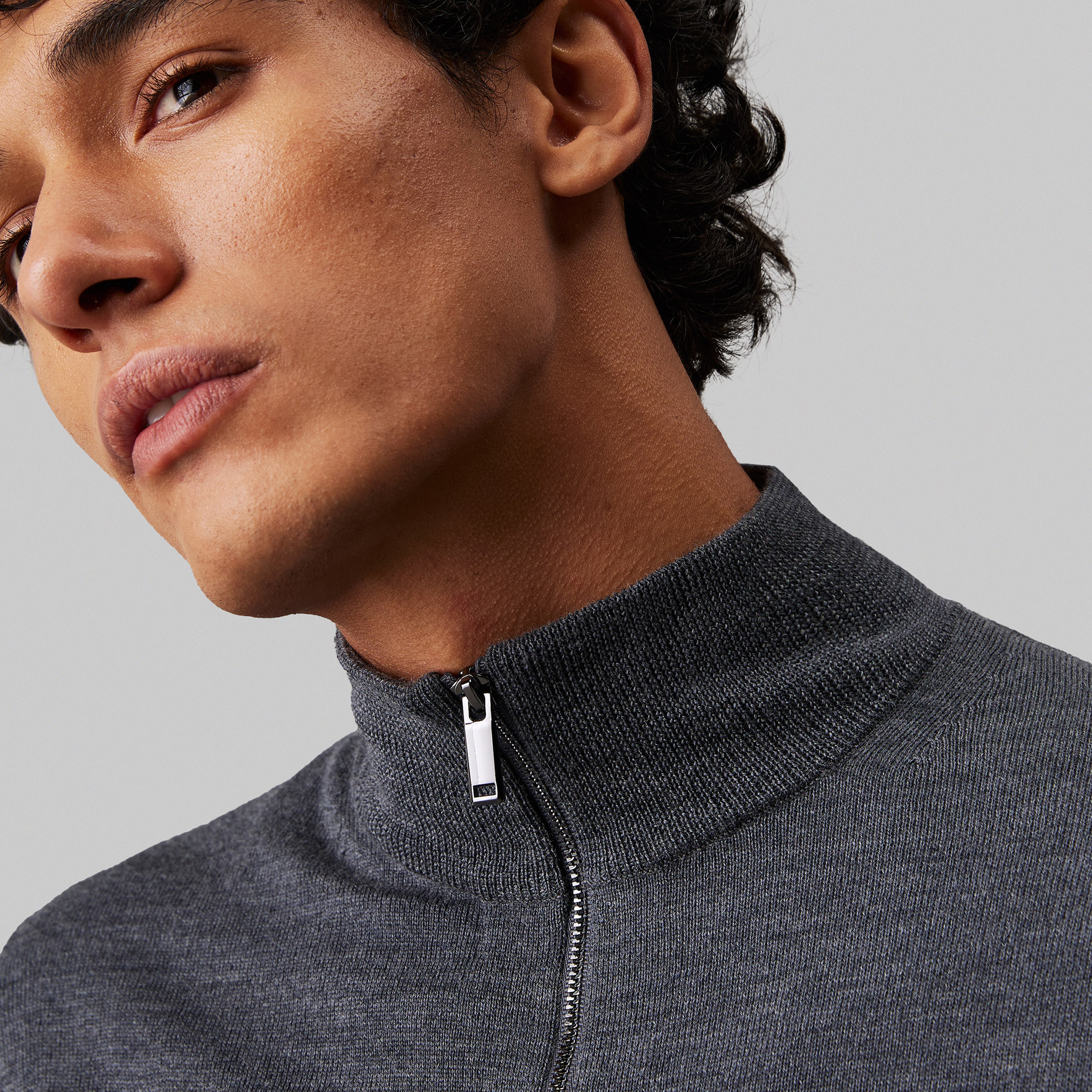 Calvin Klein Erkek Gri Triko