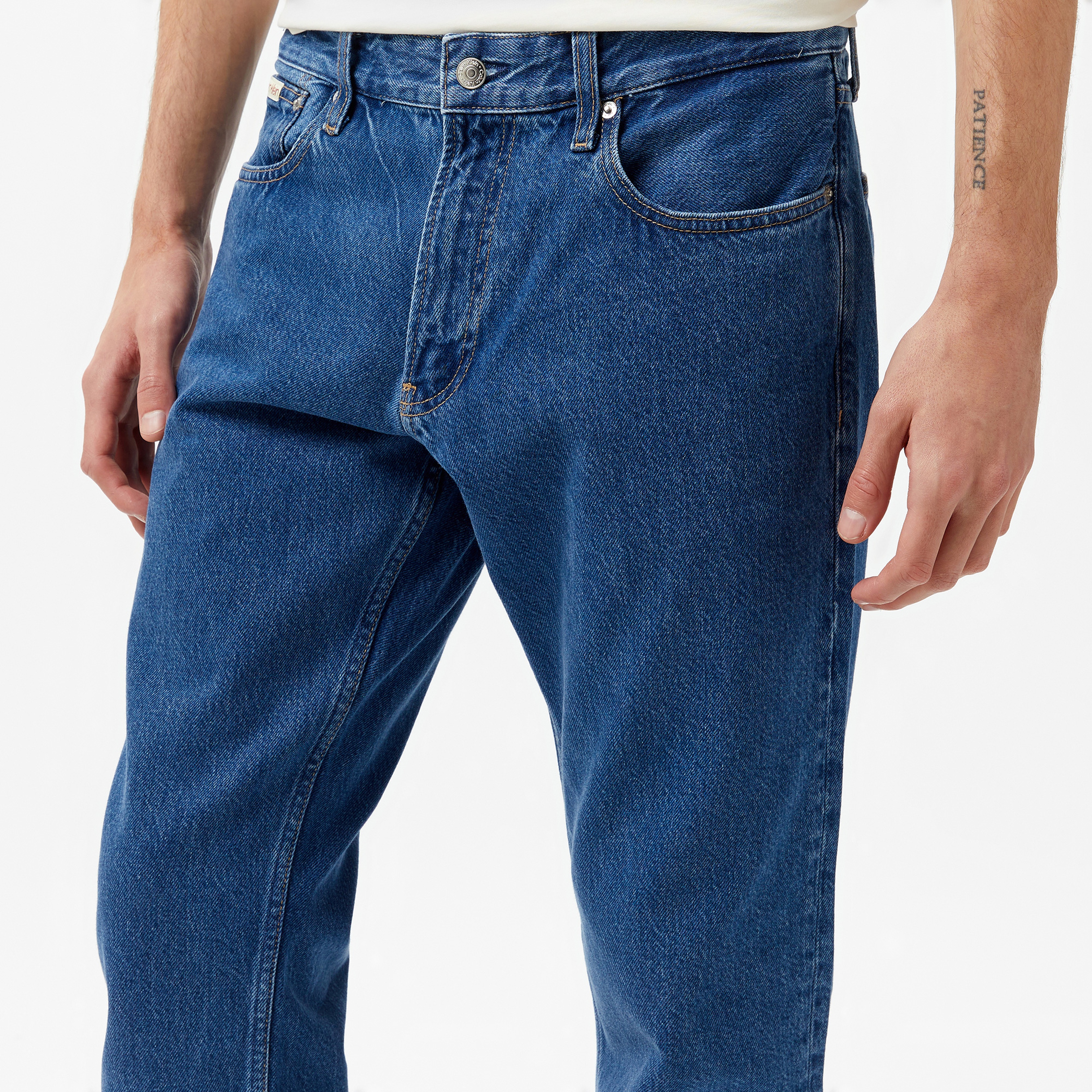 Calvin Klein Jeans Erkek Mavi Pantolon