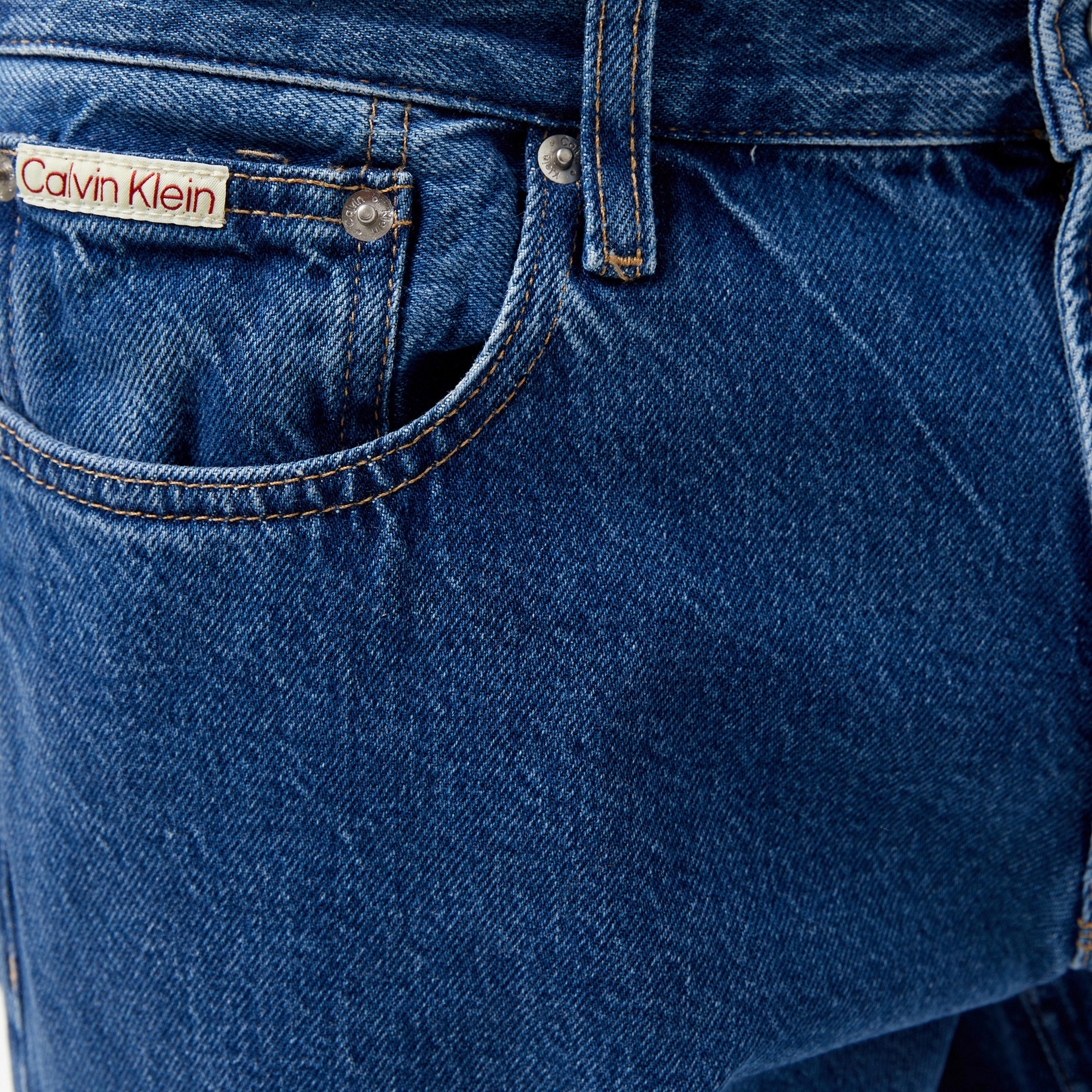 Calvin Klein Jeans Erkek Mavi Pantolon