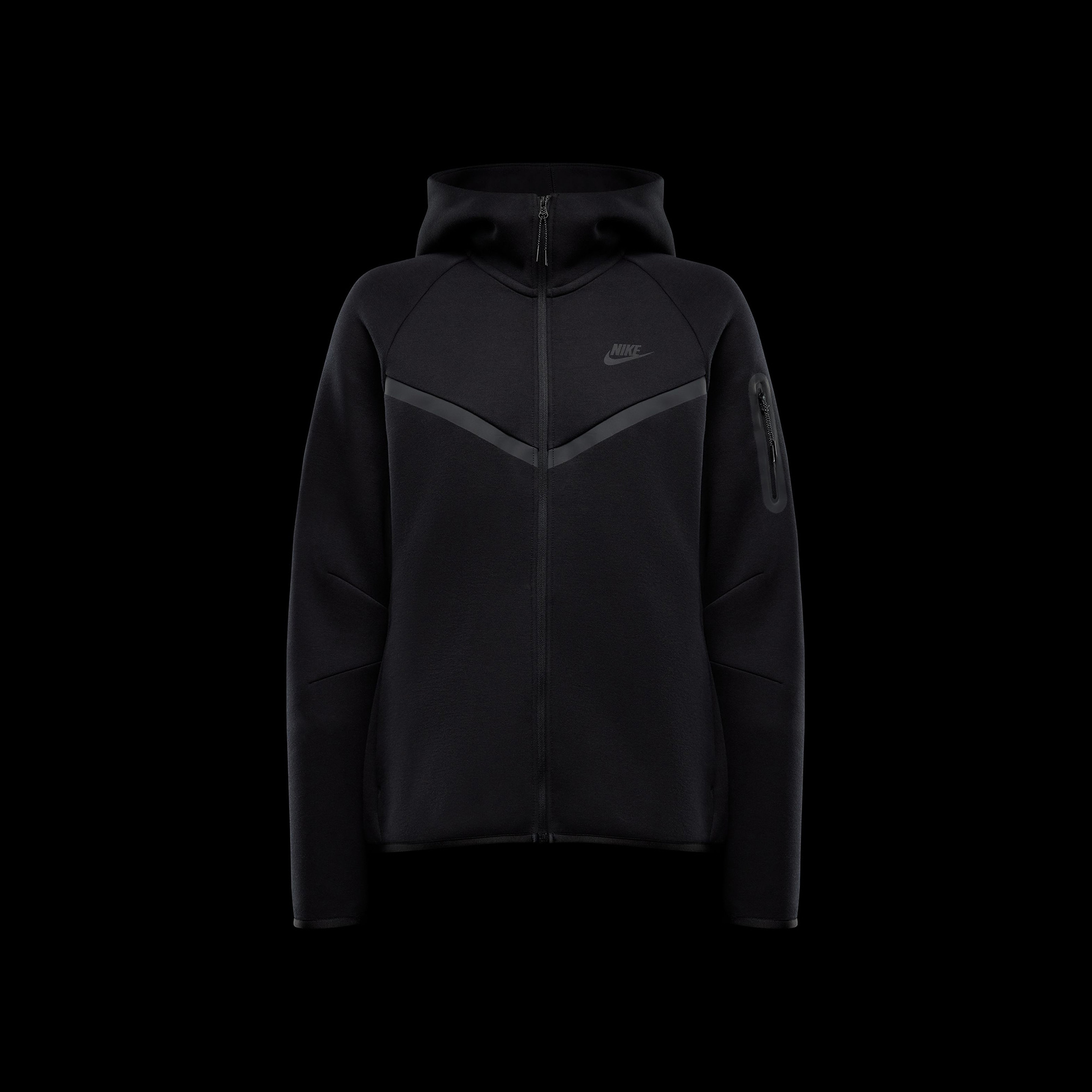 Nike Sportswear Tech Fleece Windrunner Kadın Siyah Sweatshirt
