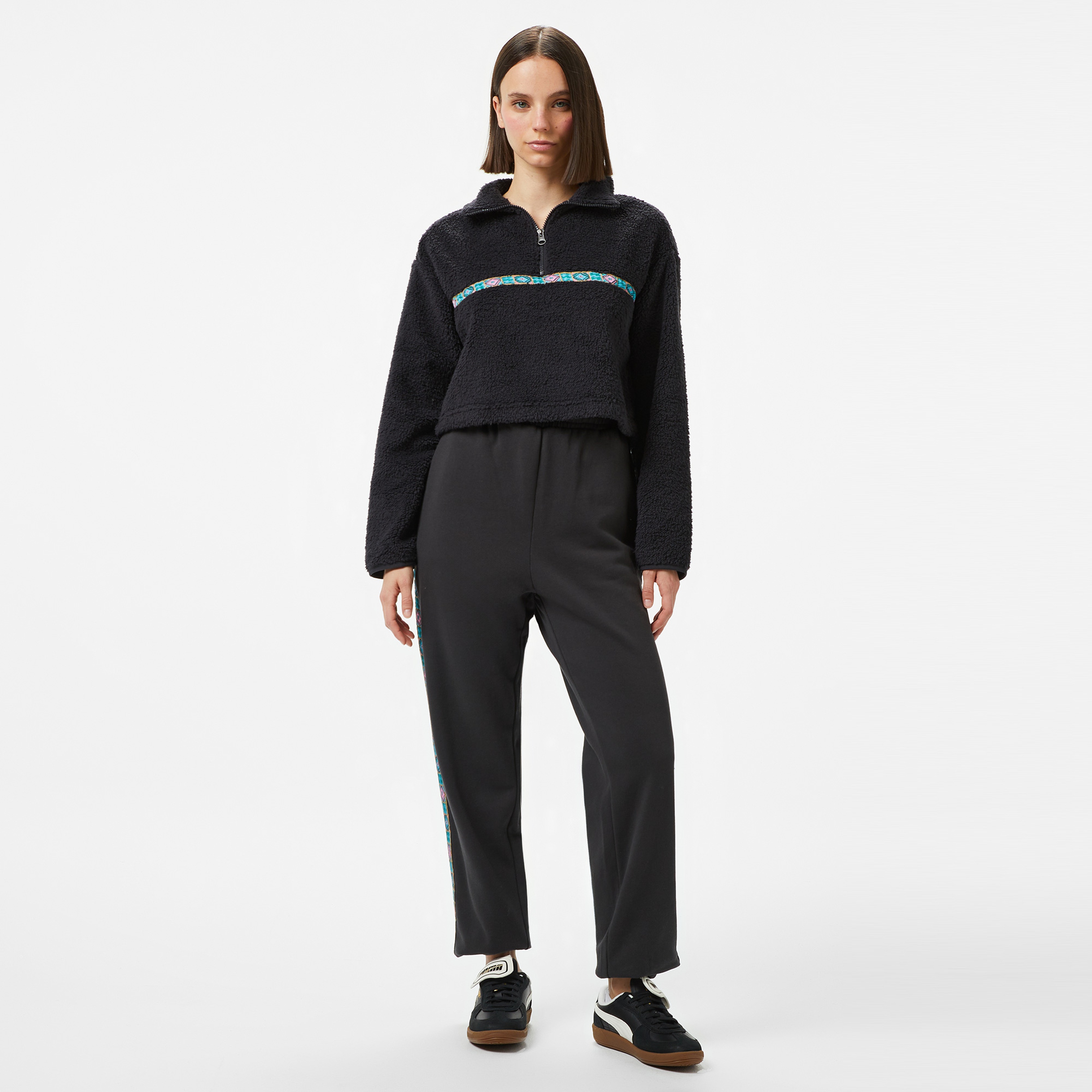 Billabong Holiday Cropped Kadın Siyah Polar