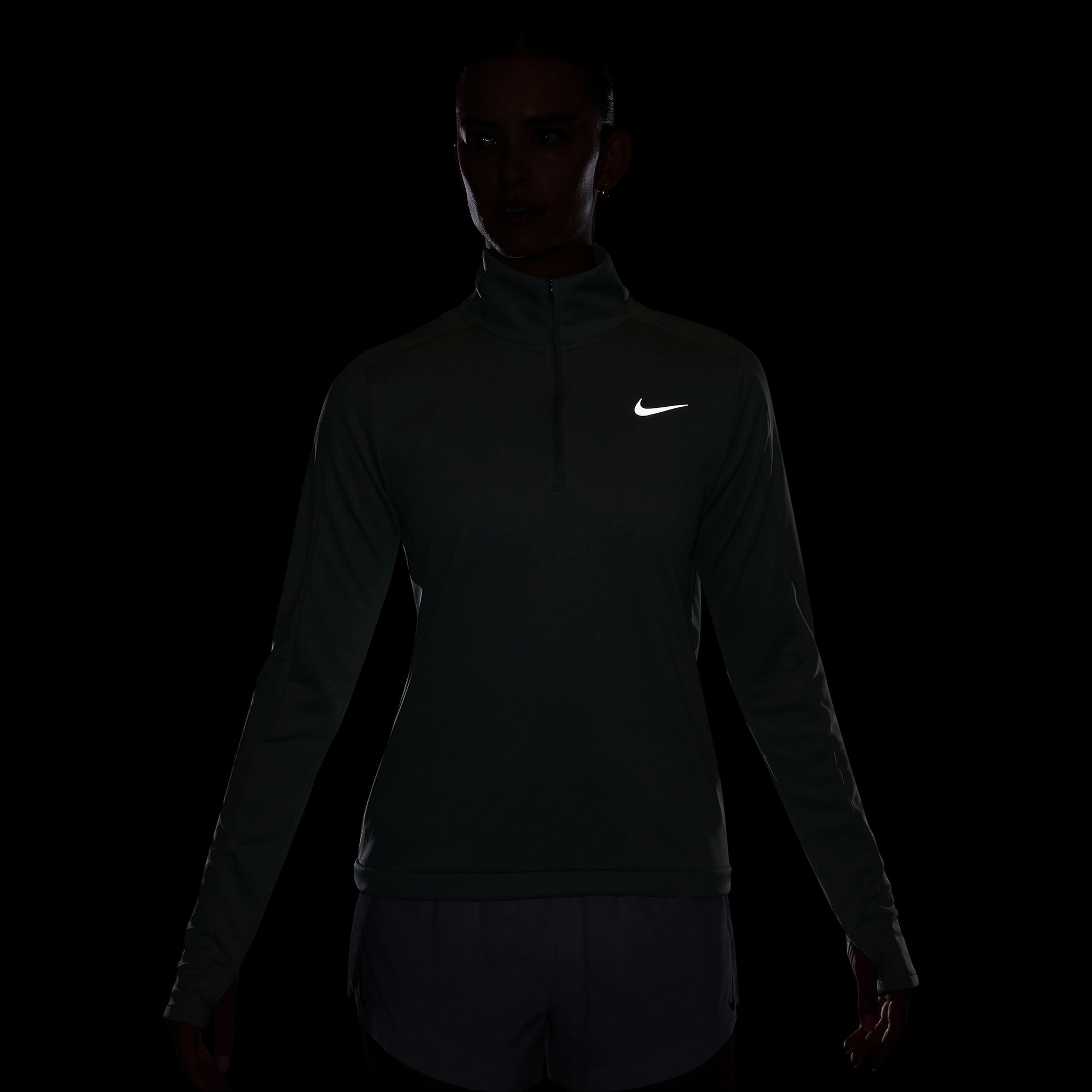 Nike Dri-Fit Pacer Kadın Yeşil Uzun Kollu T-Shirt