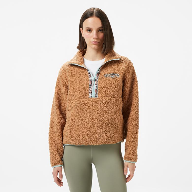 Billabong Horizon Mock Neck Kadın Kahverengi Polar