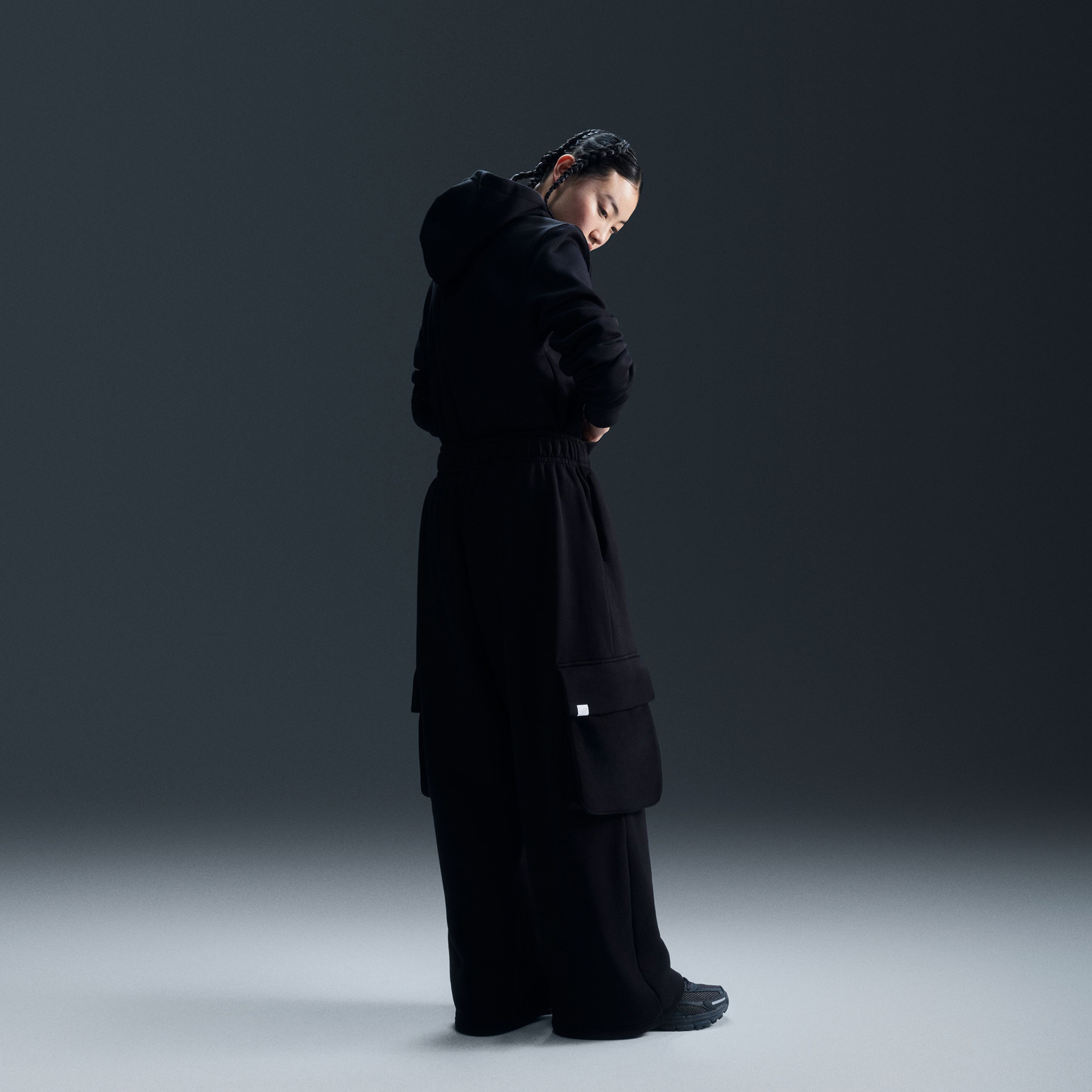 Nike Sportswear Phoenix Fleece Kadın Siyah Sweatshirt